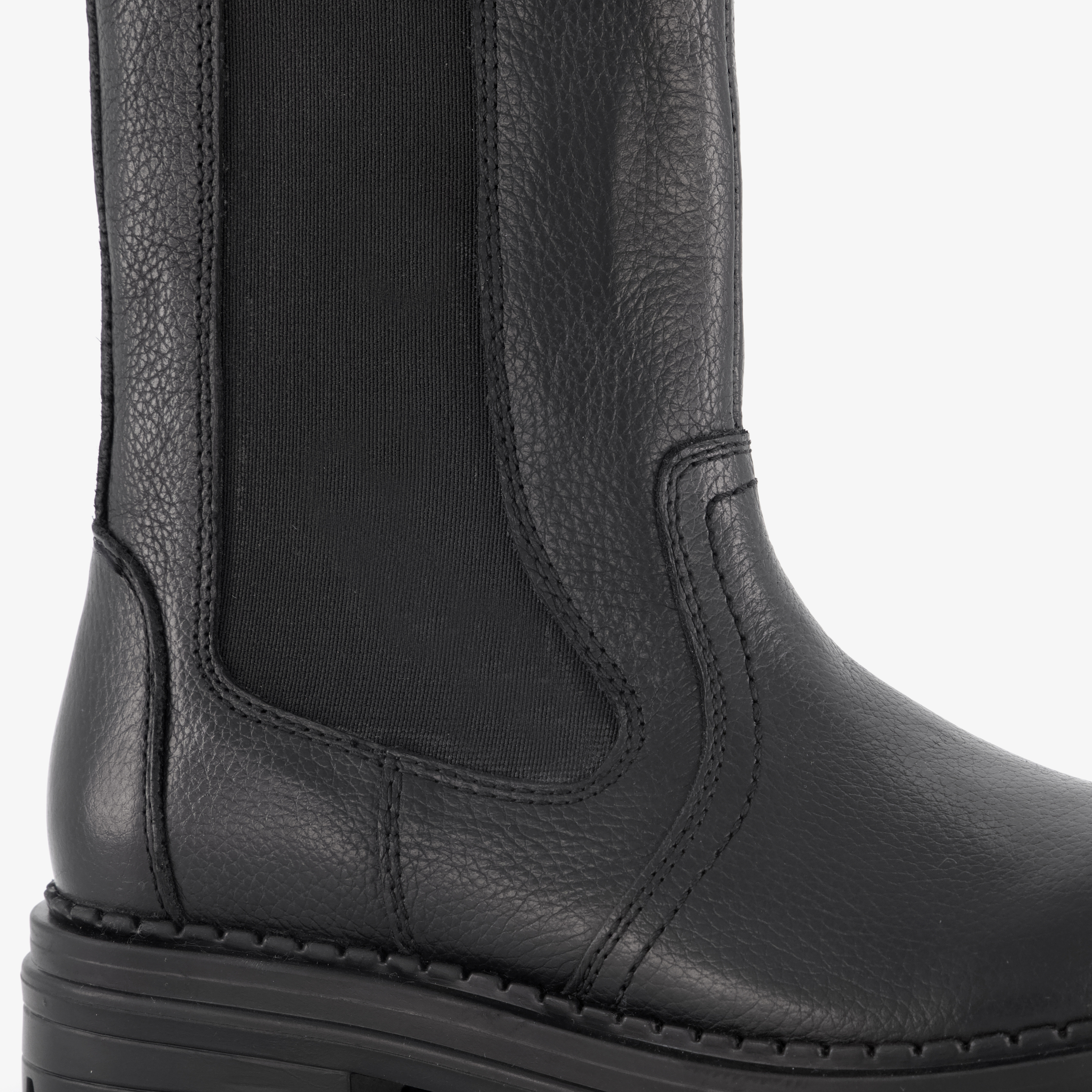 Groot leren meisjes Chelsea boots zwart – foto 5