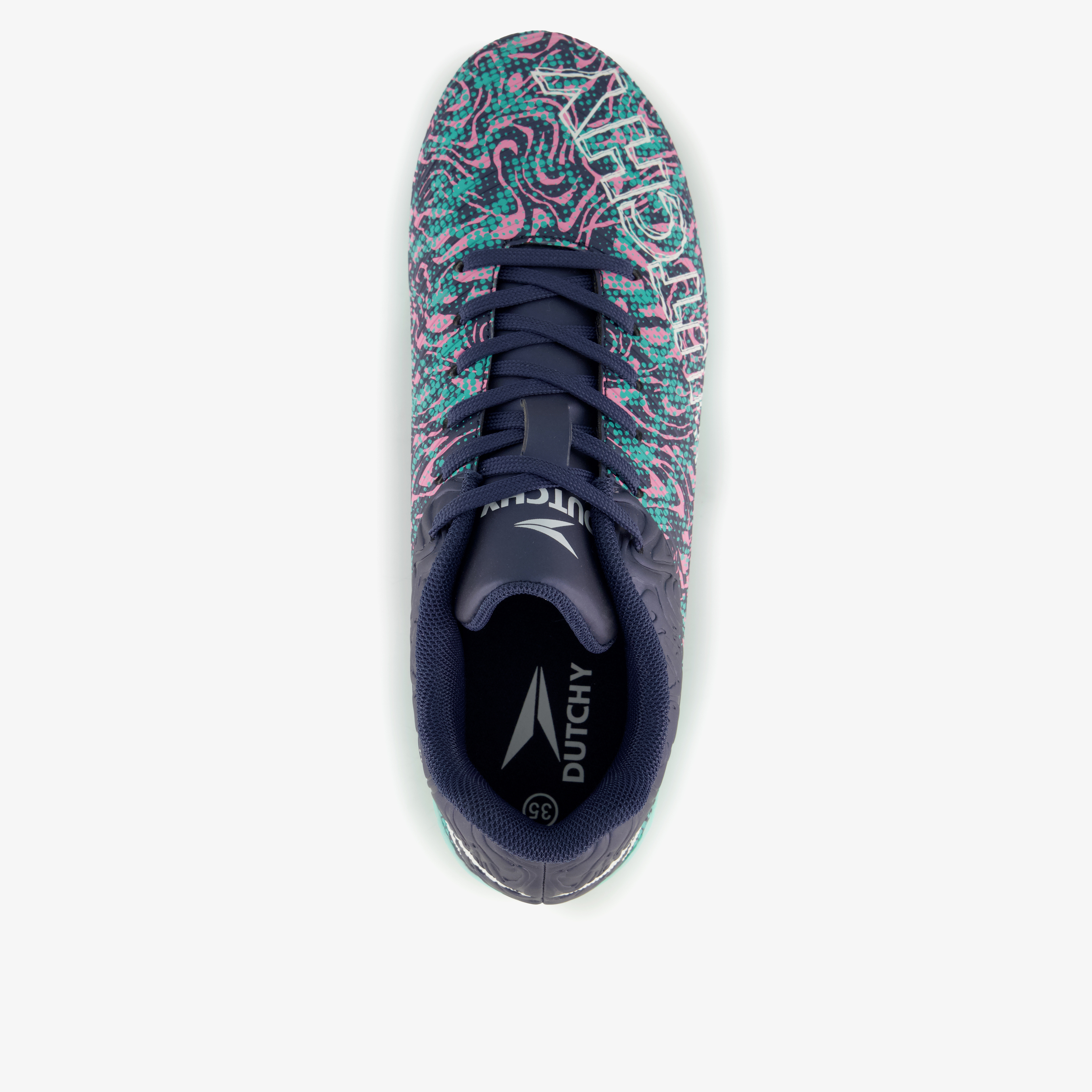 Dutchy FG kinder voetbalschoenen blauw roze meisjes veldschoenen – foto 4