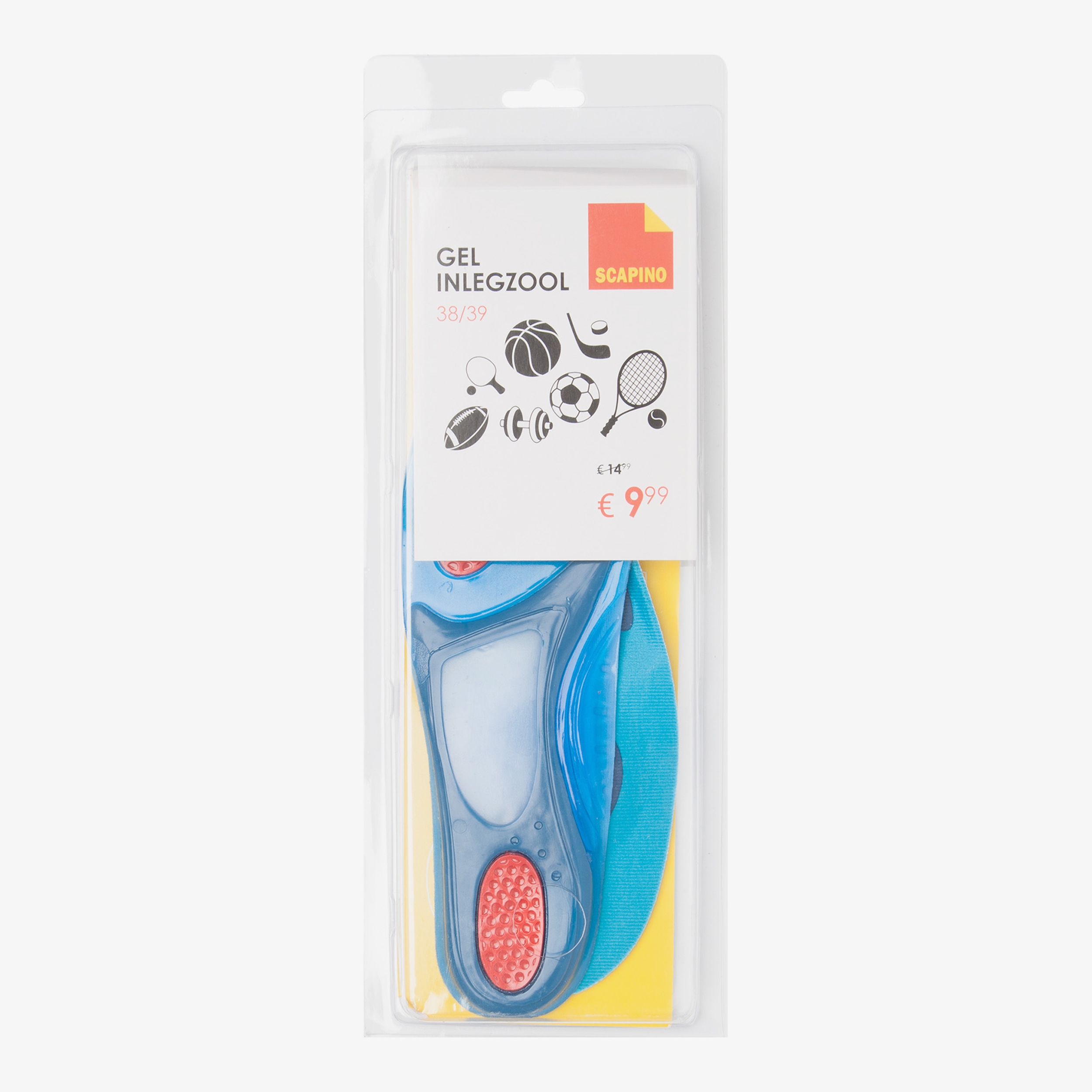 Scapino Sport gel inlegzool maat 36/37