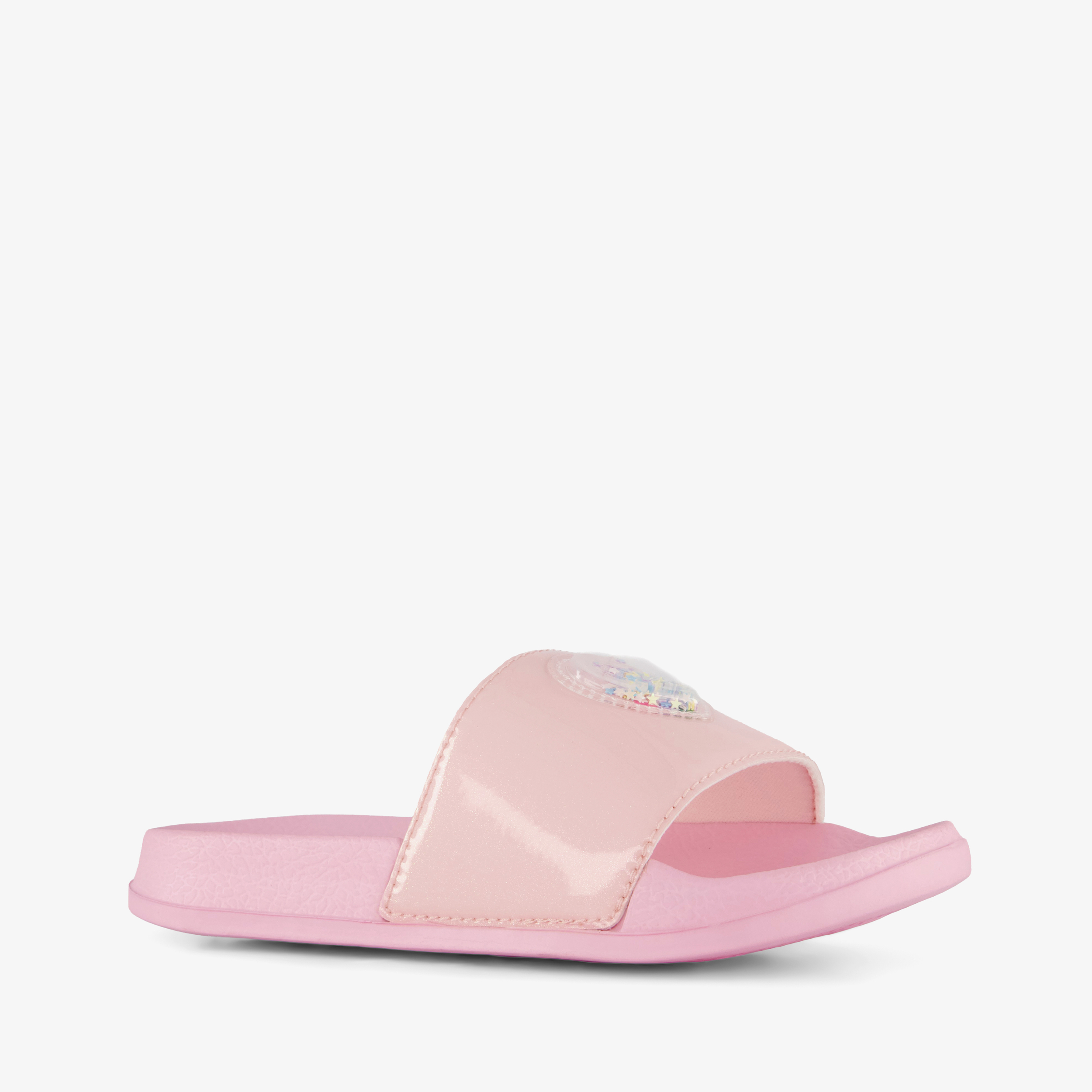 Meisjes badslippers met hartje roze