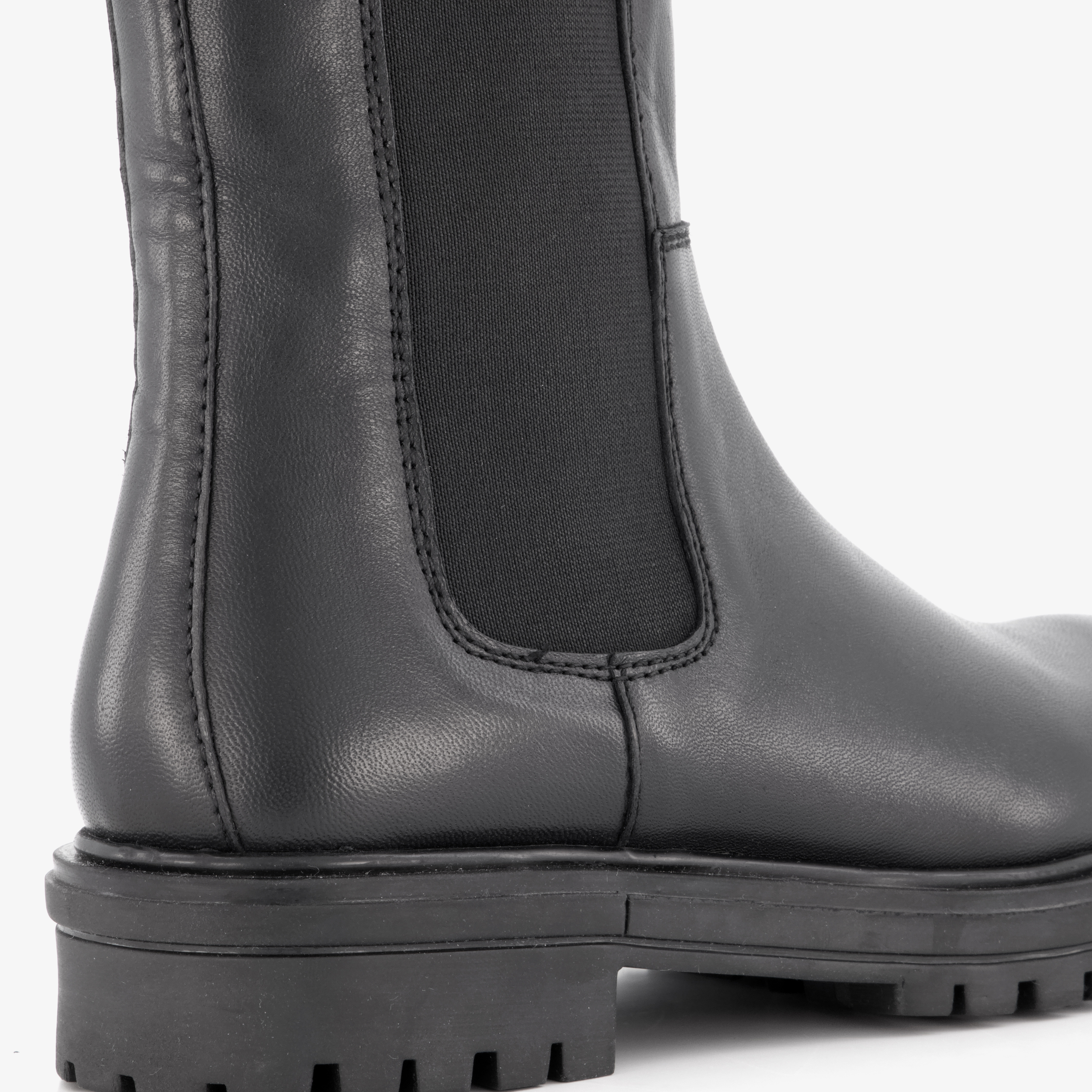 Groot leren meisjes Chelsea boots zwart – foto 5