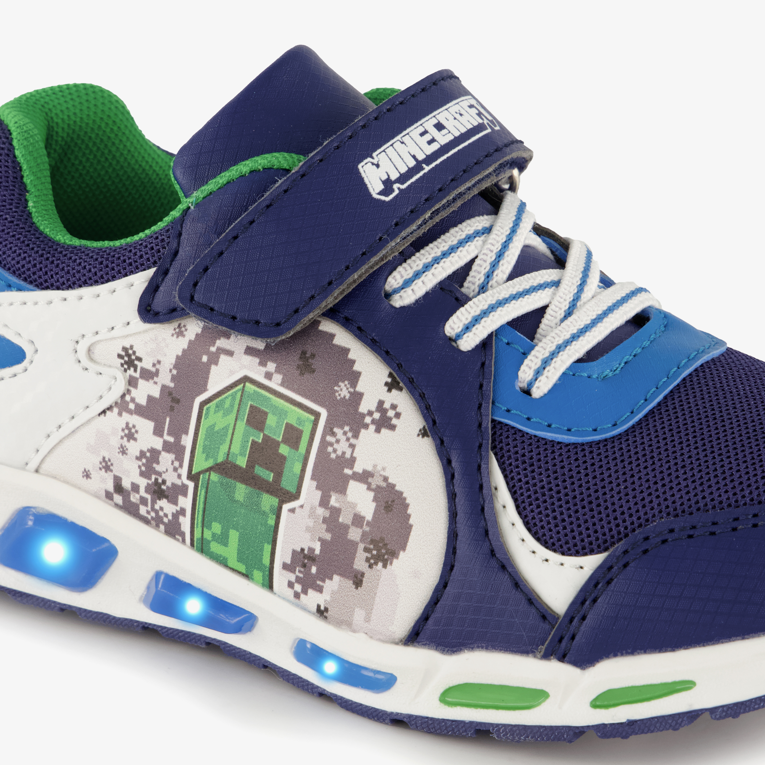 Minecraft jongens sneakers met lichtjes blauw – foto 5