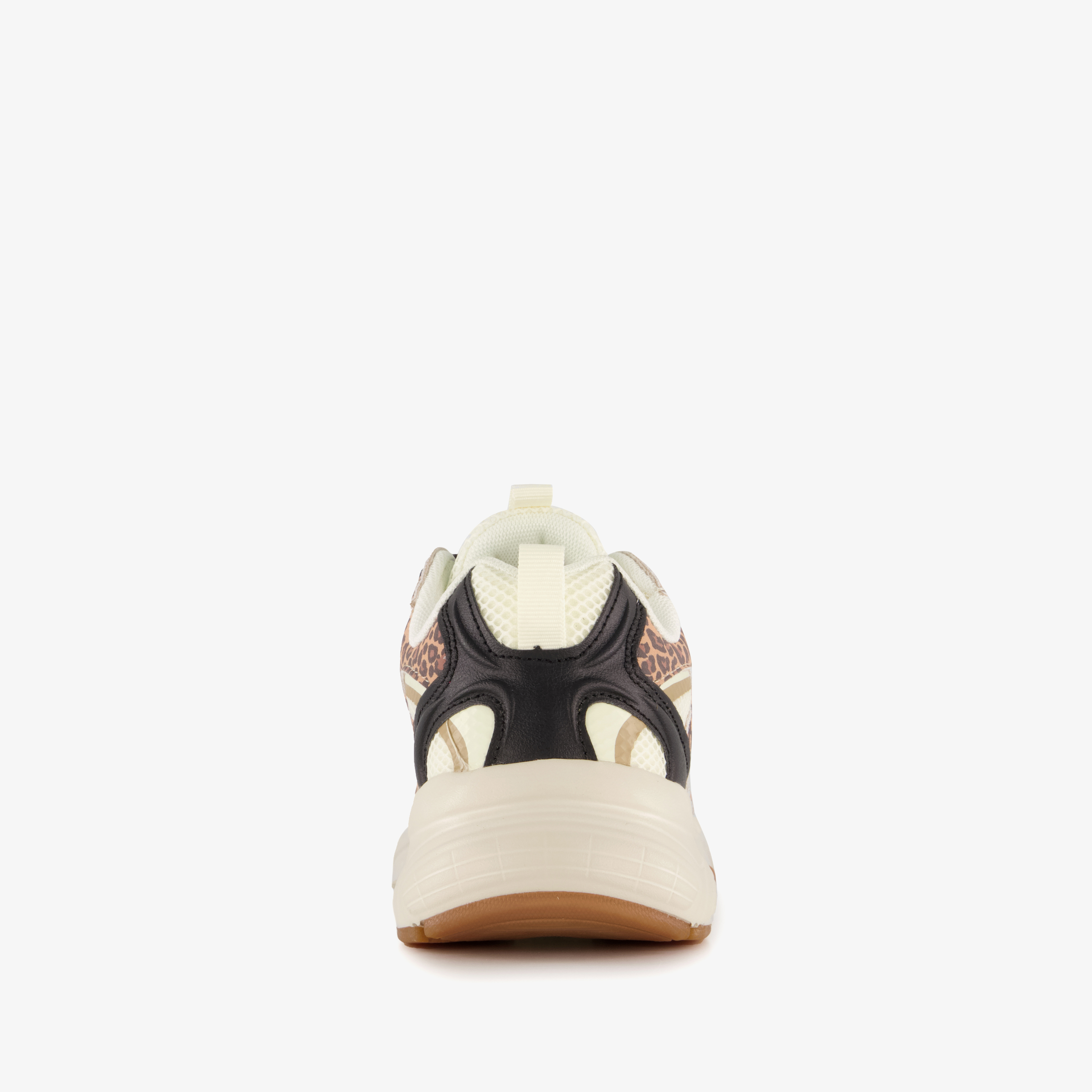Blue Box meisjes sneakers met panterprint details bruin beige – foto 2