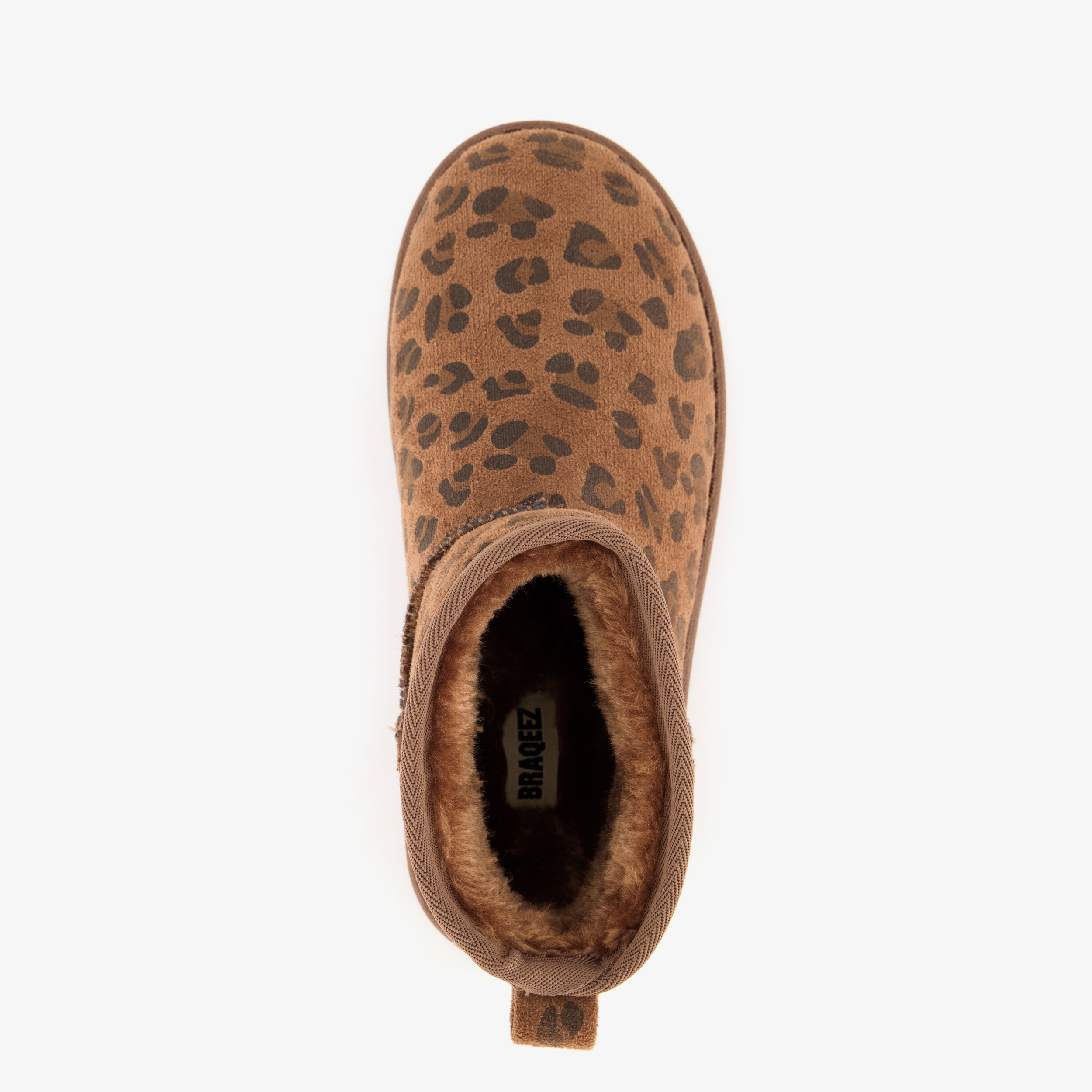 Braqeez gevoerde meisjes boots met panterprint bruin – foto 4