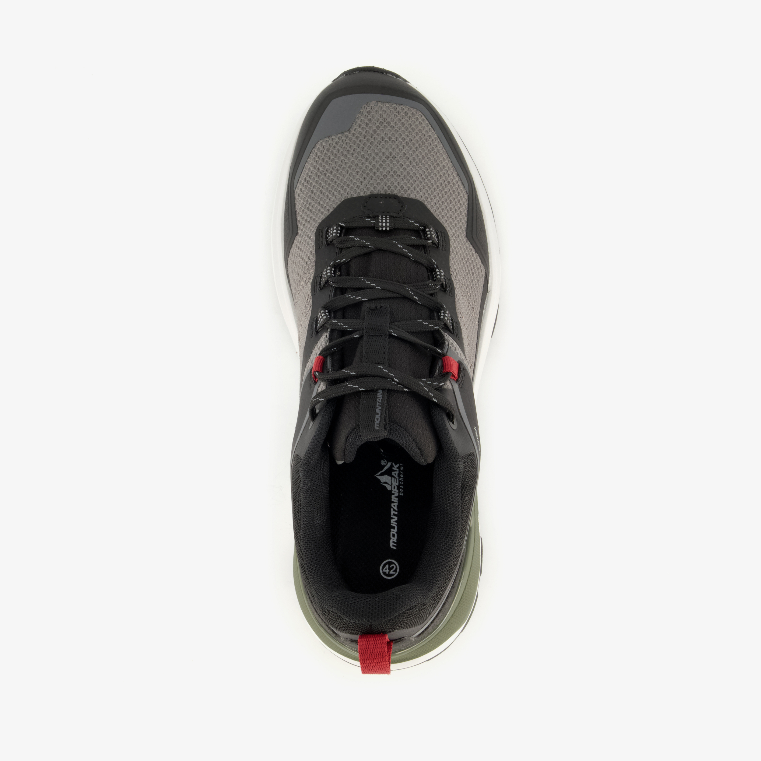 Mountain Peak heren wandelschoenen cat. A grijs zwart sneakers – foto 4