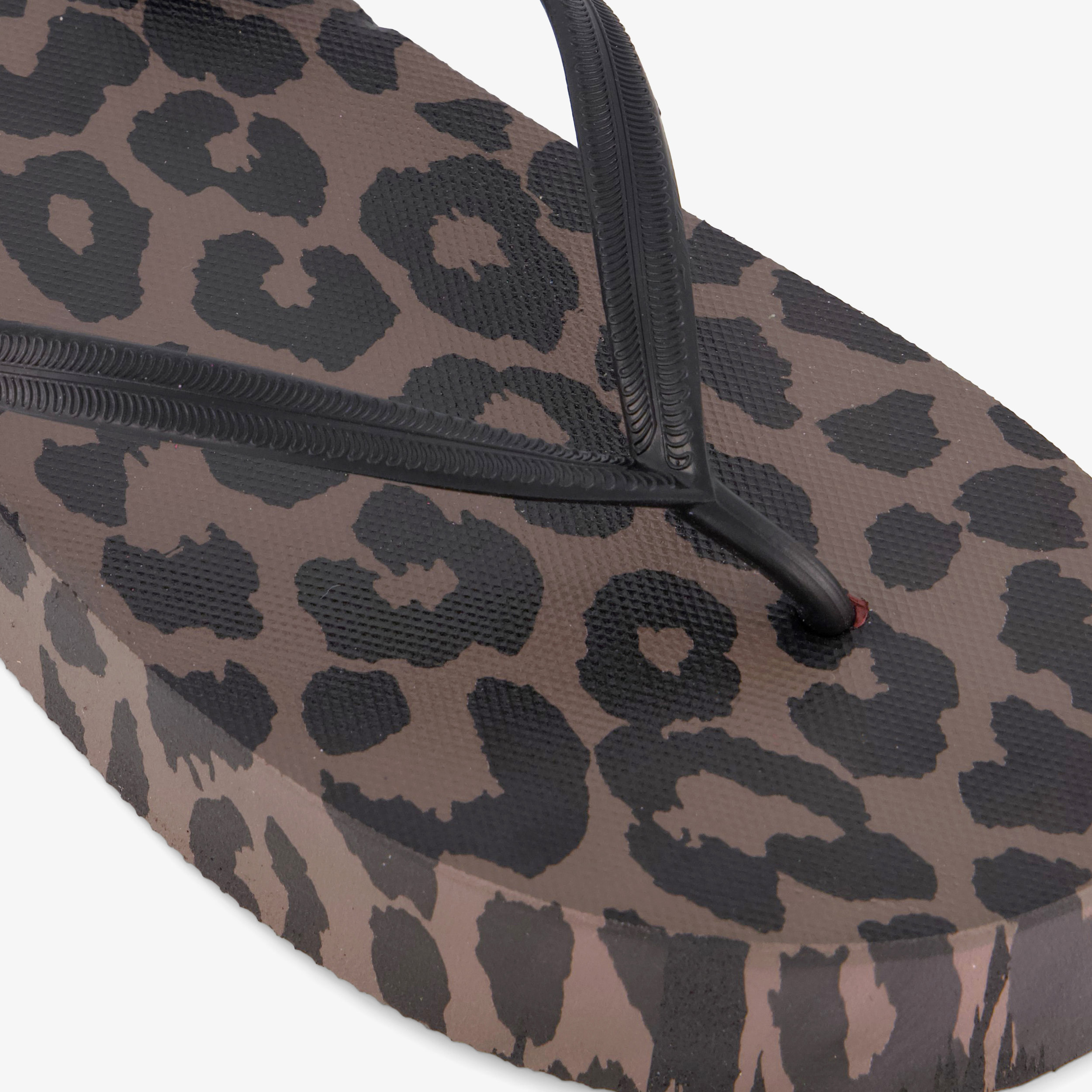 Dames teenslippers met panterprint bruin zwart – foto 5