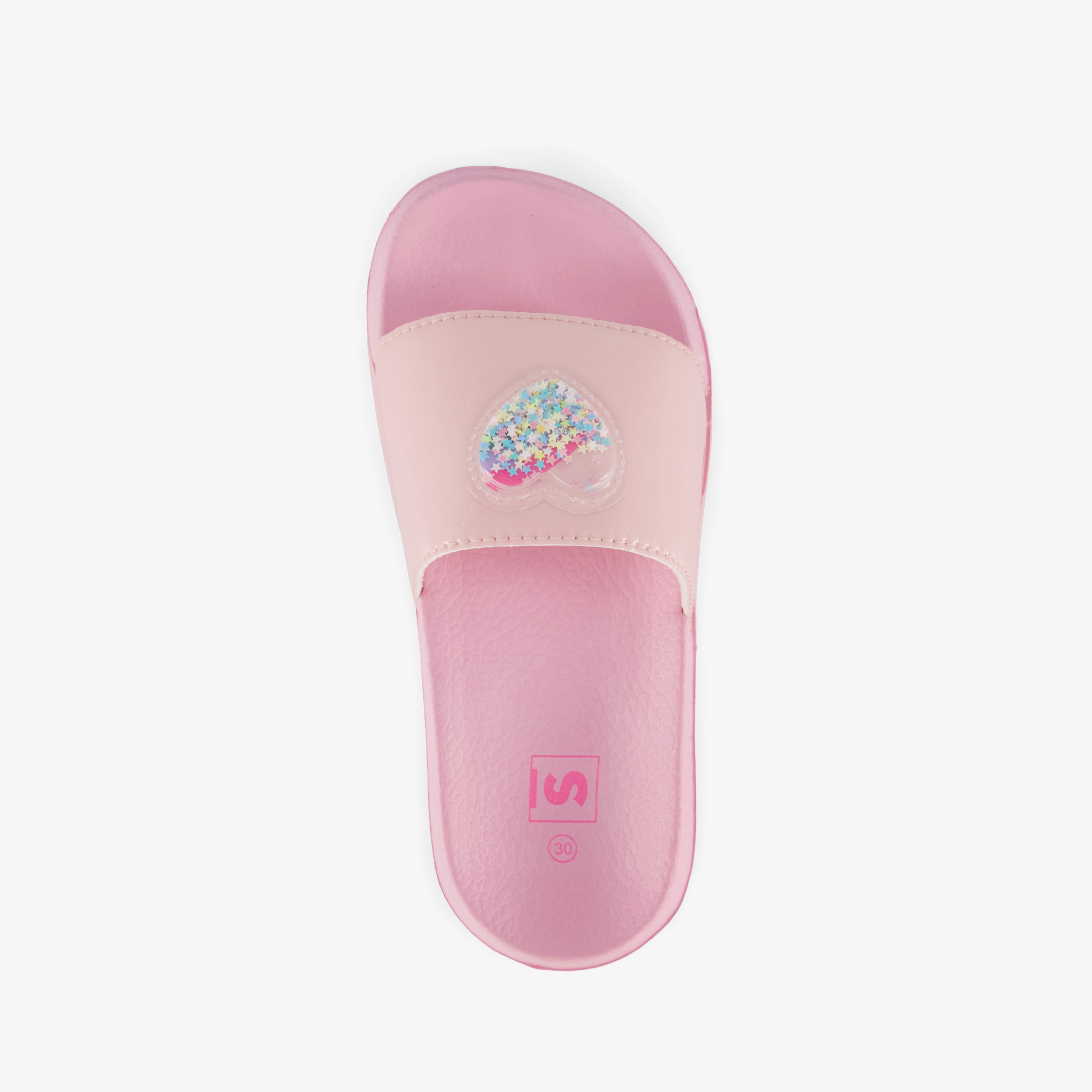 Meisjes badslippers met hartje roze – foto 4
