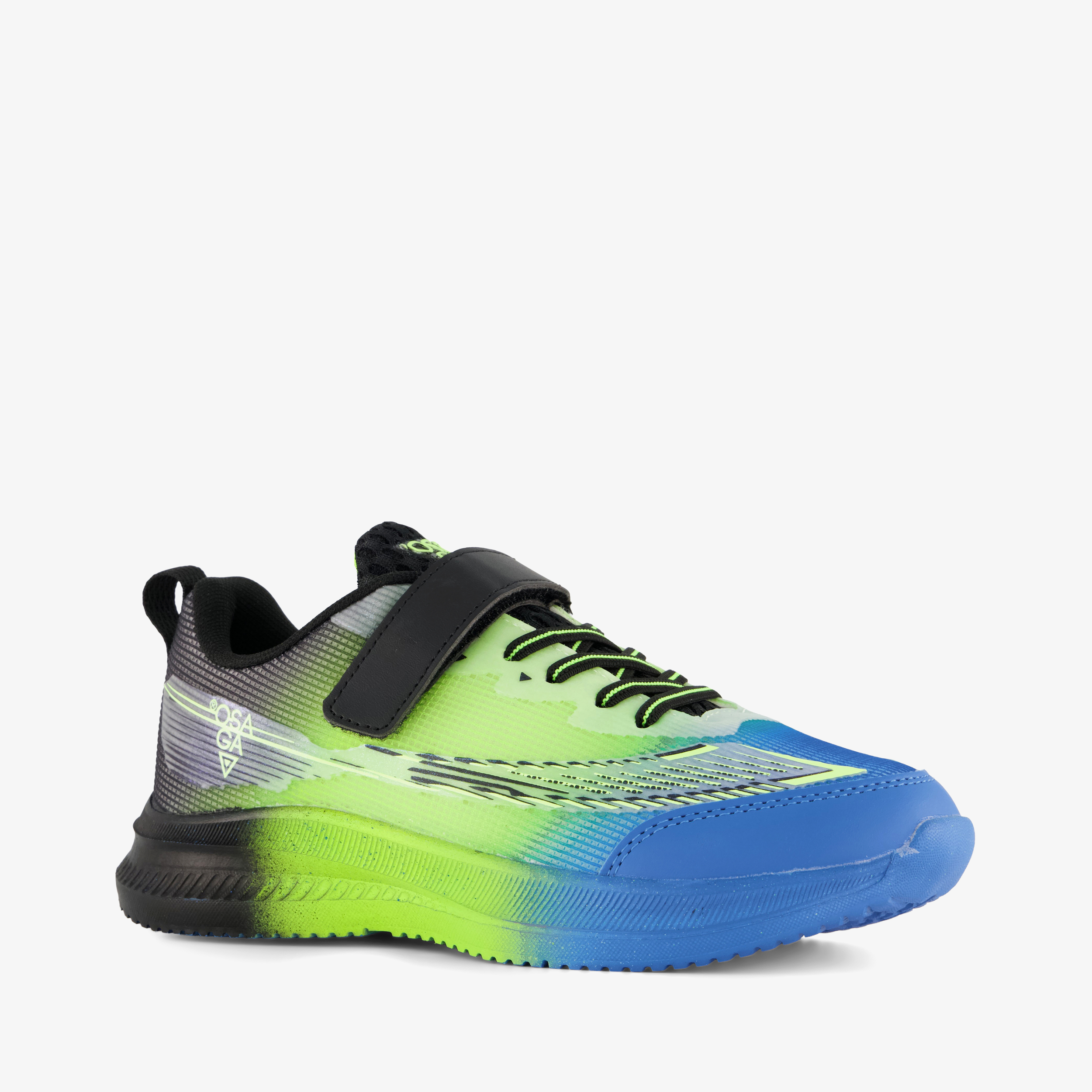 Osaga jongens sportschoenen zwart groen blauw gymschoenen