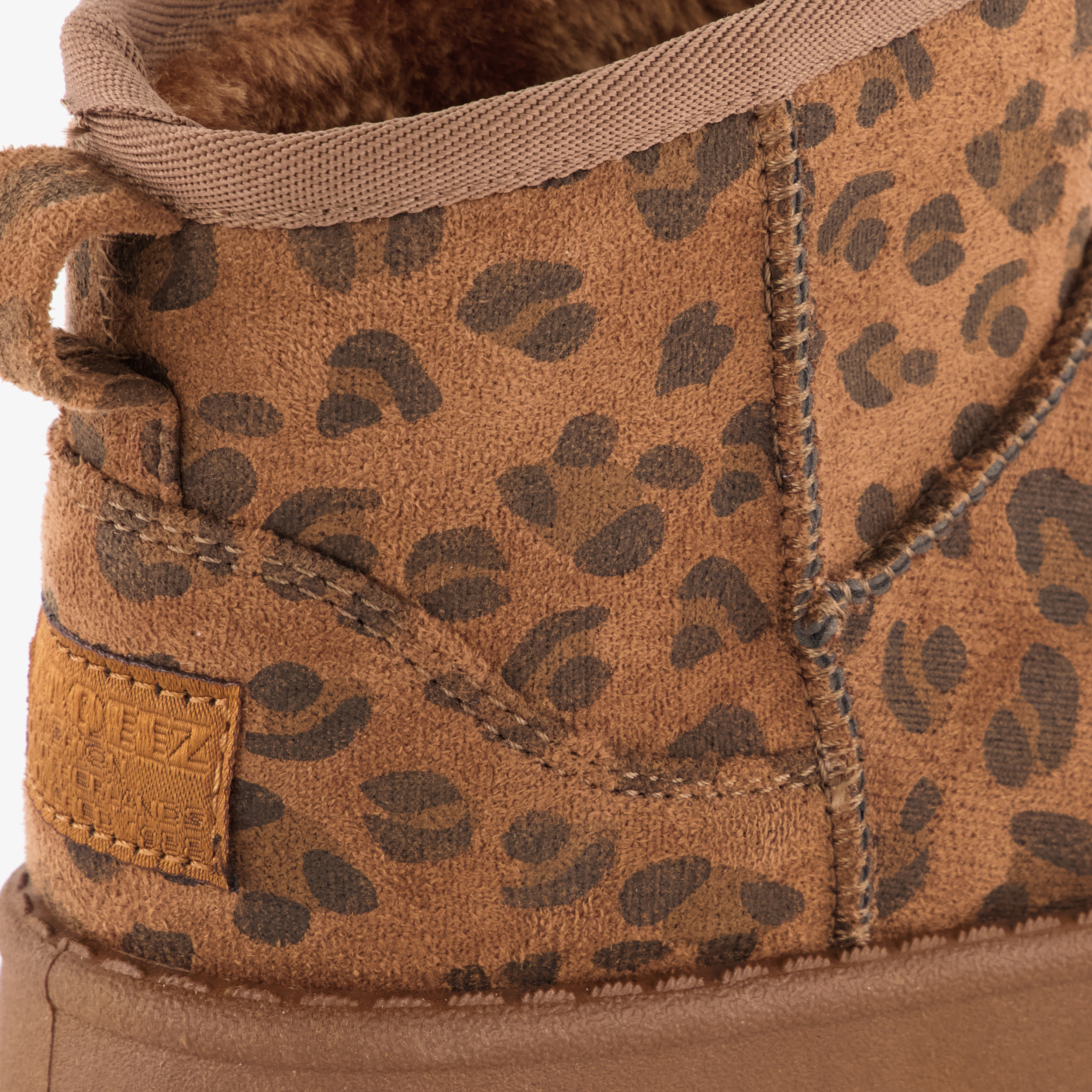 Braqeez gevoerde meisjes boots met panterprint bruin – foto 5