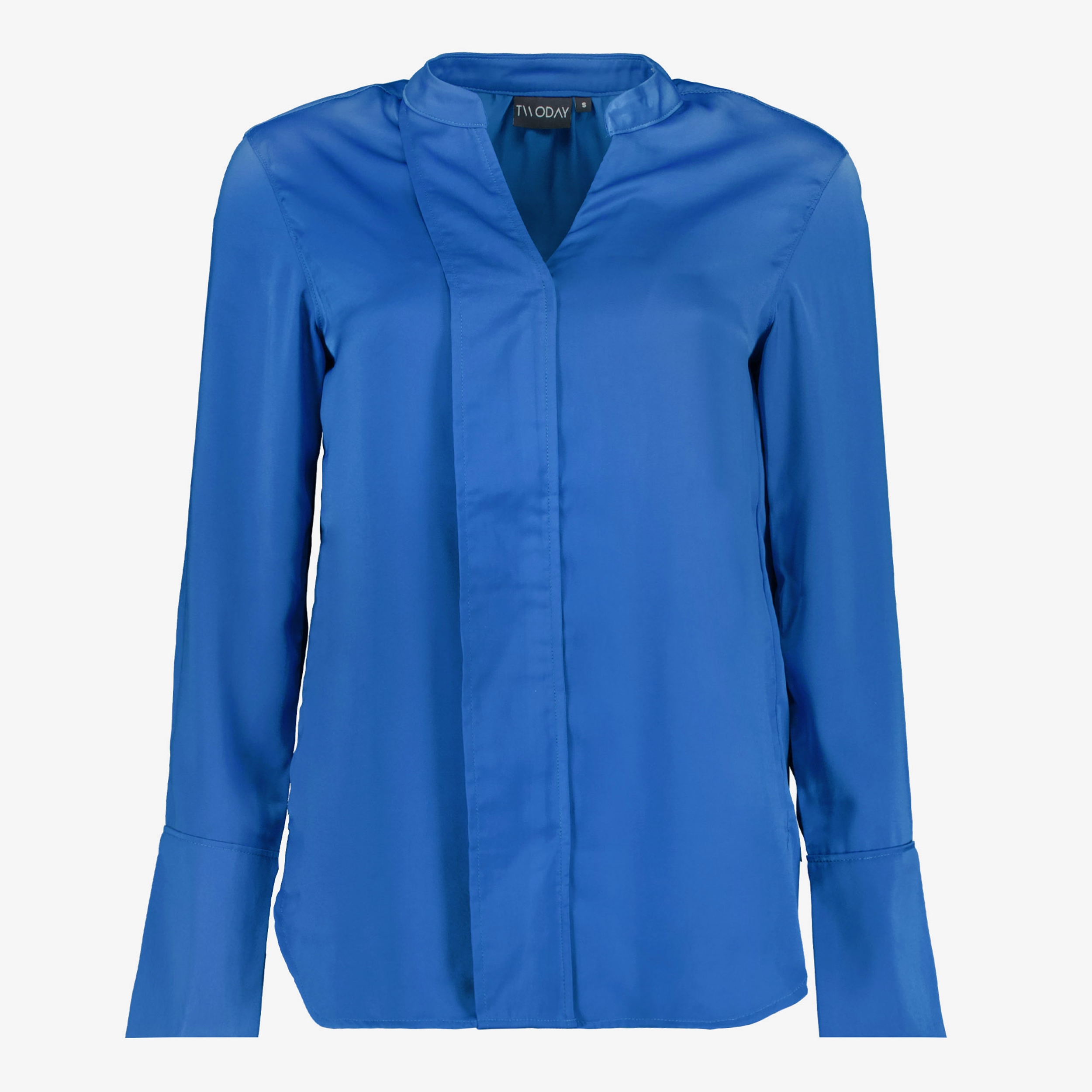 TwoDay satijnachtige dames blouse kobalt blauw