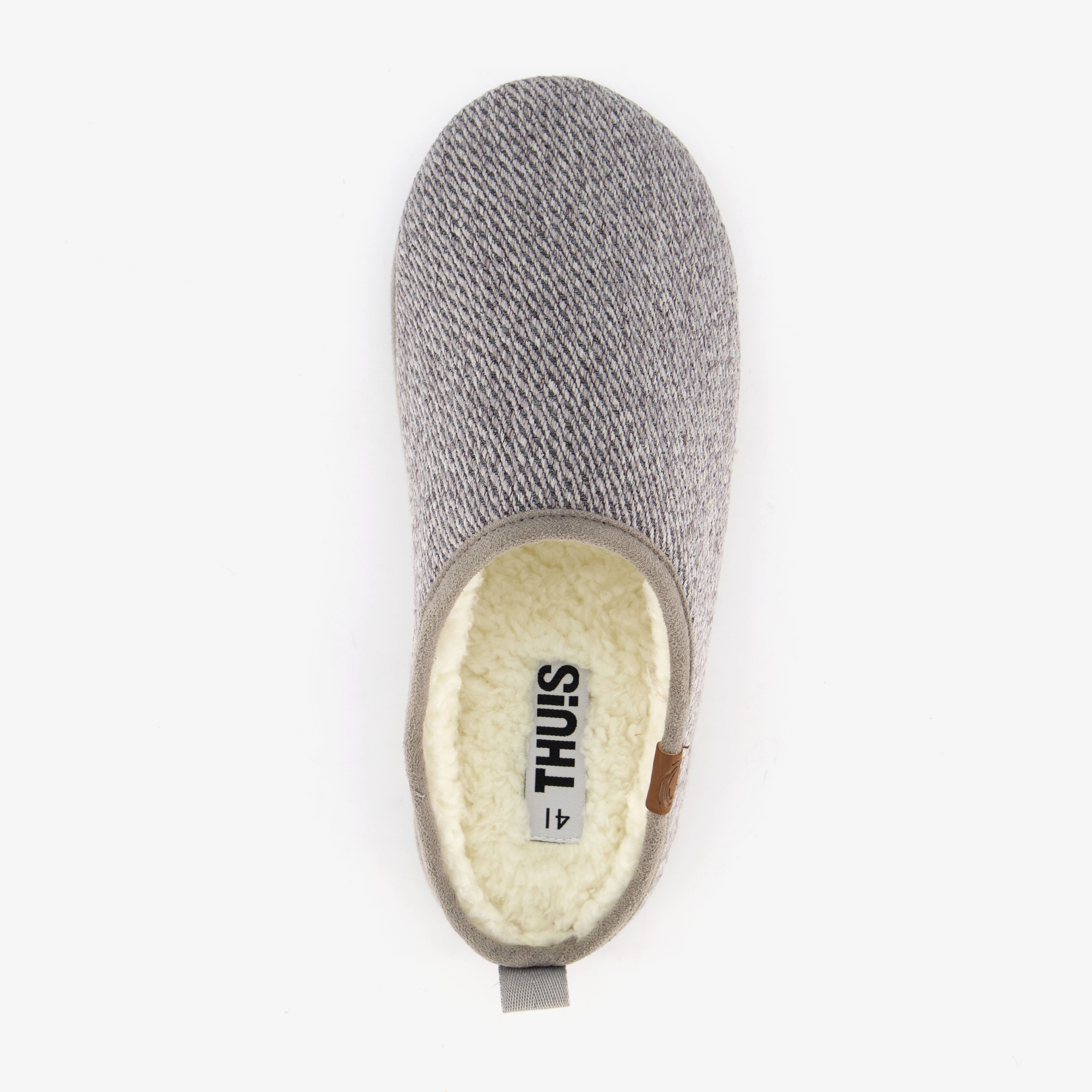 Thu!s heren instap heren pantoffels met voering lichtgrijs – foto 4