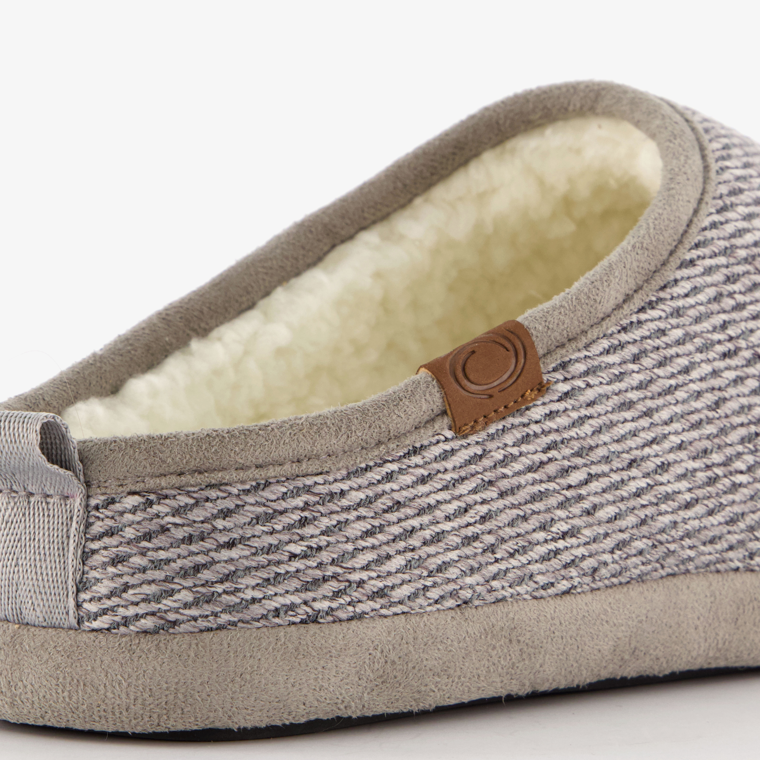 Thu!s heren instap heren pantoffels met voering lichtgrijs – foto 5