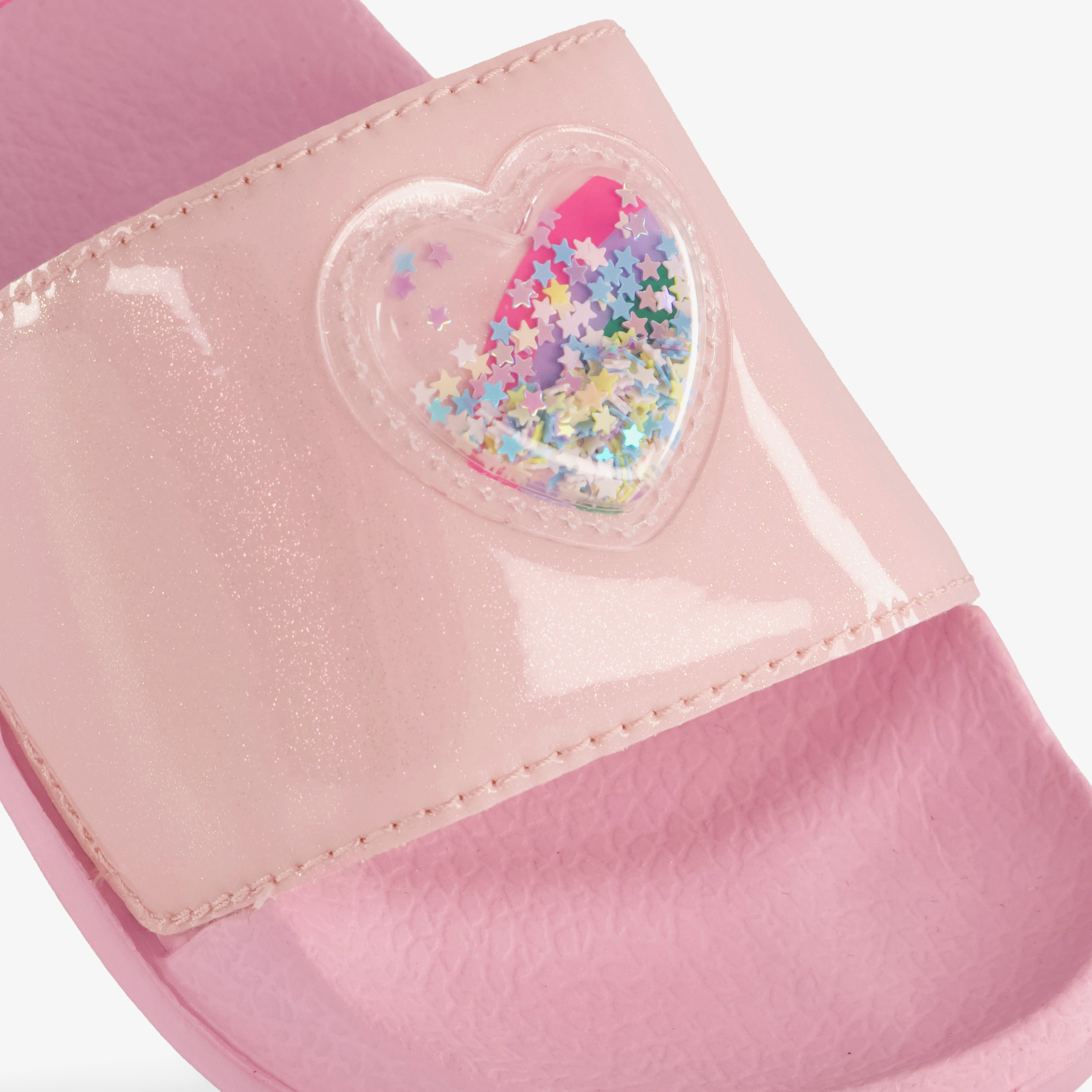 Meisjes badslippers met hartje roze – foto 5