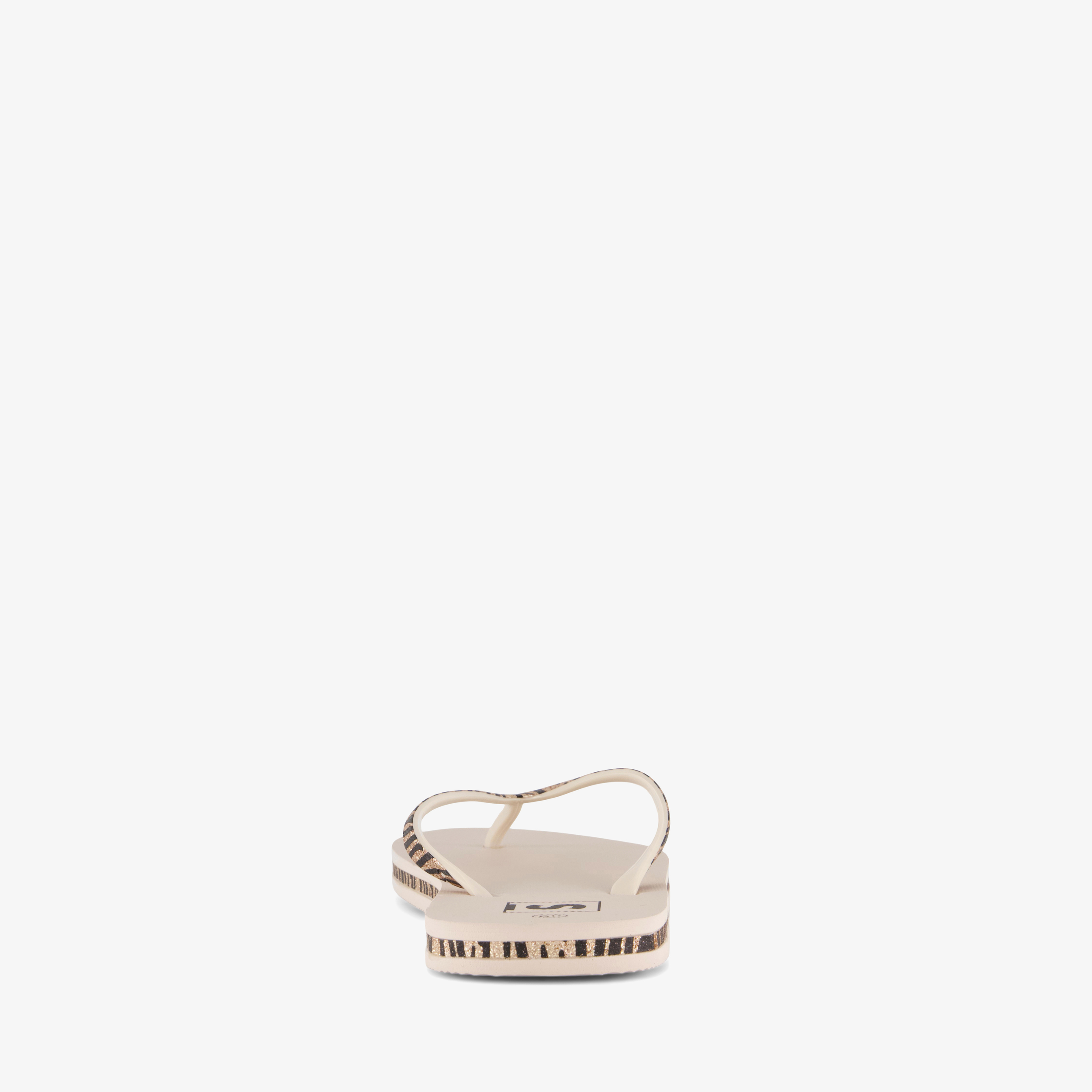 Dames teenslippers met tijgerprint  beige – foto 2