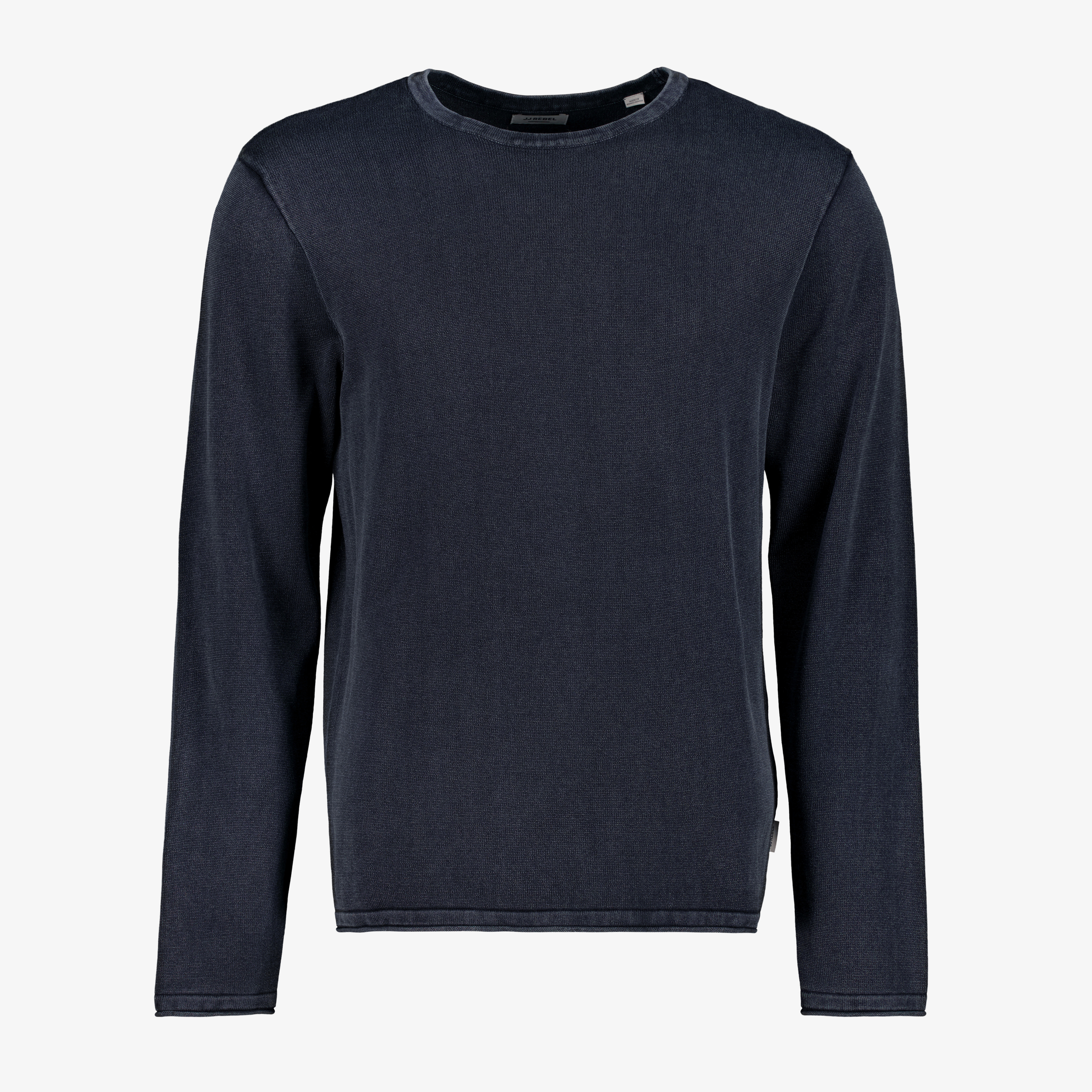 JJ REBEL fijngebreide heren trui donkerblauw truien & vesten