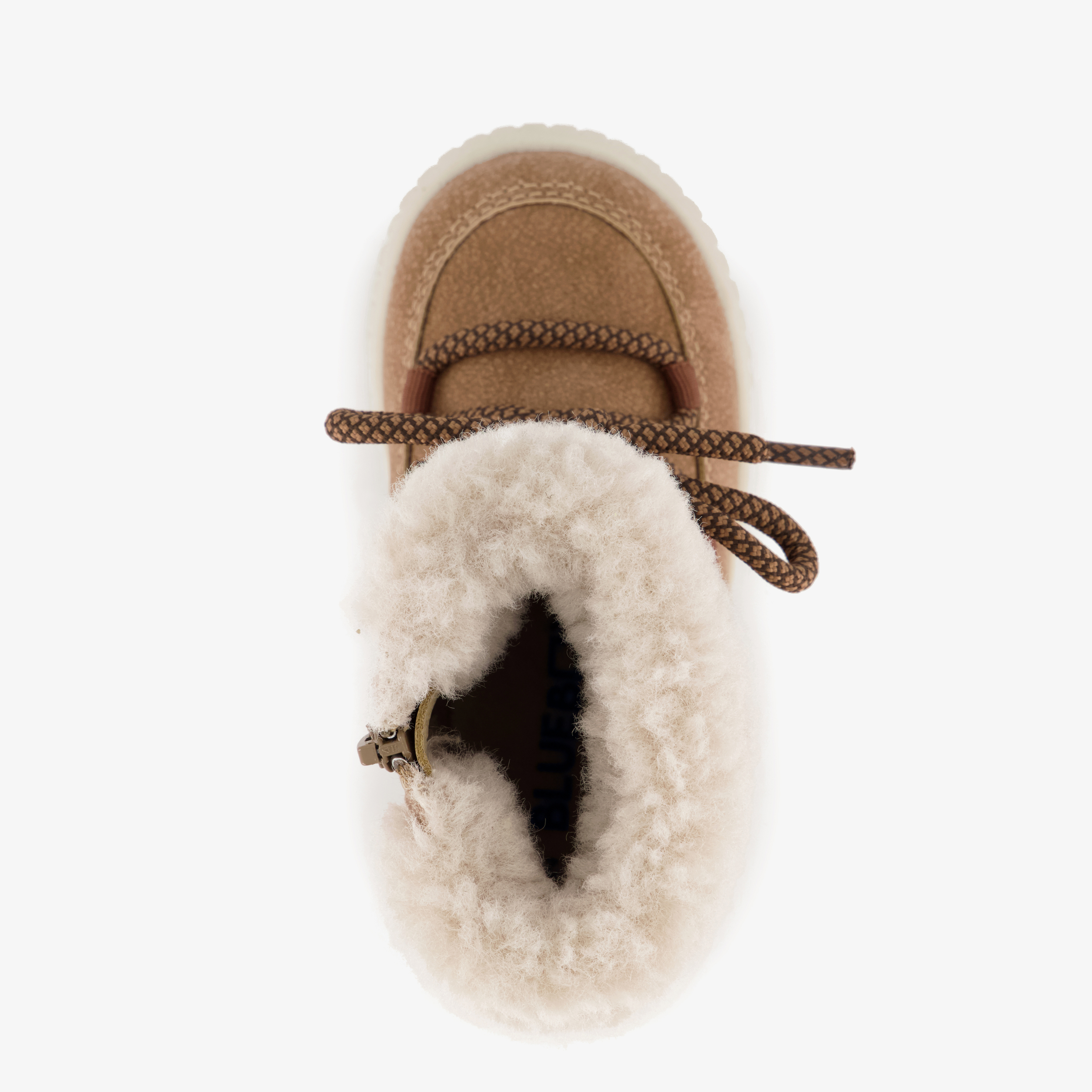 Blue Box gevoerde meisjes teddy veterboots bruin – foto 4