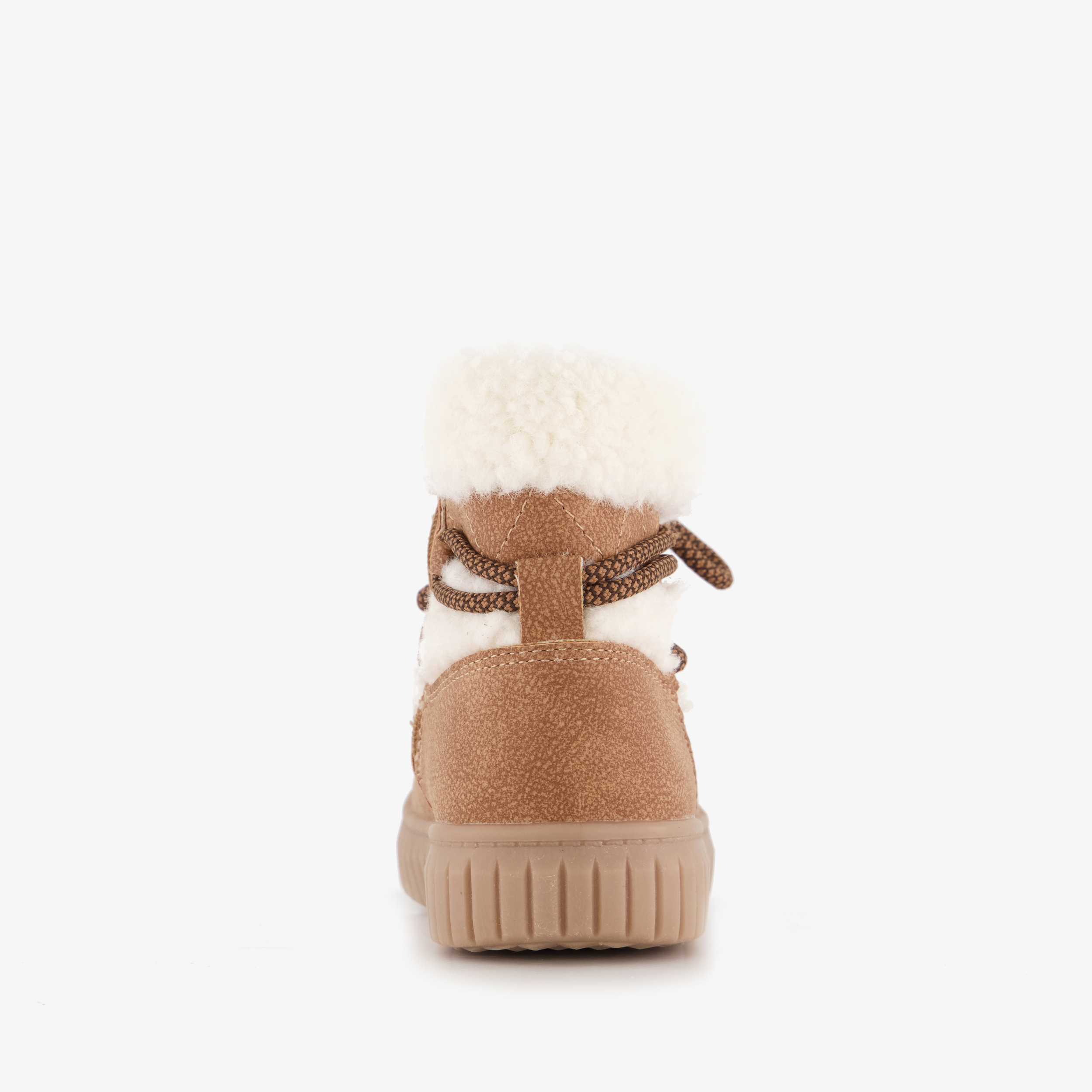 Blue Box gevoerde meisjes teddy veterboots bruin – foto 2