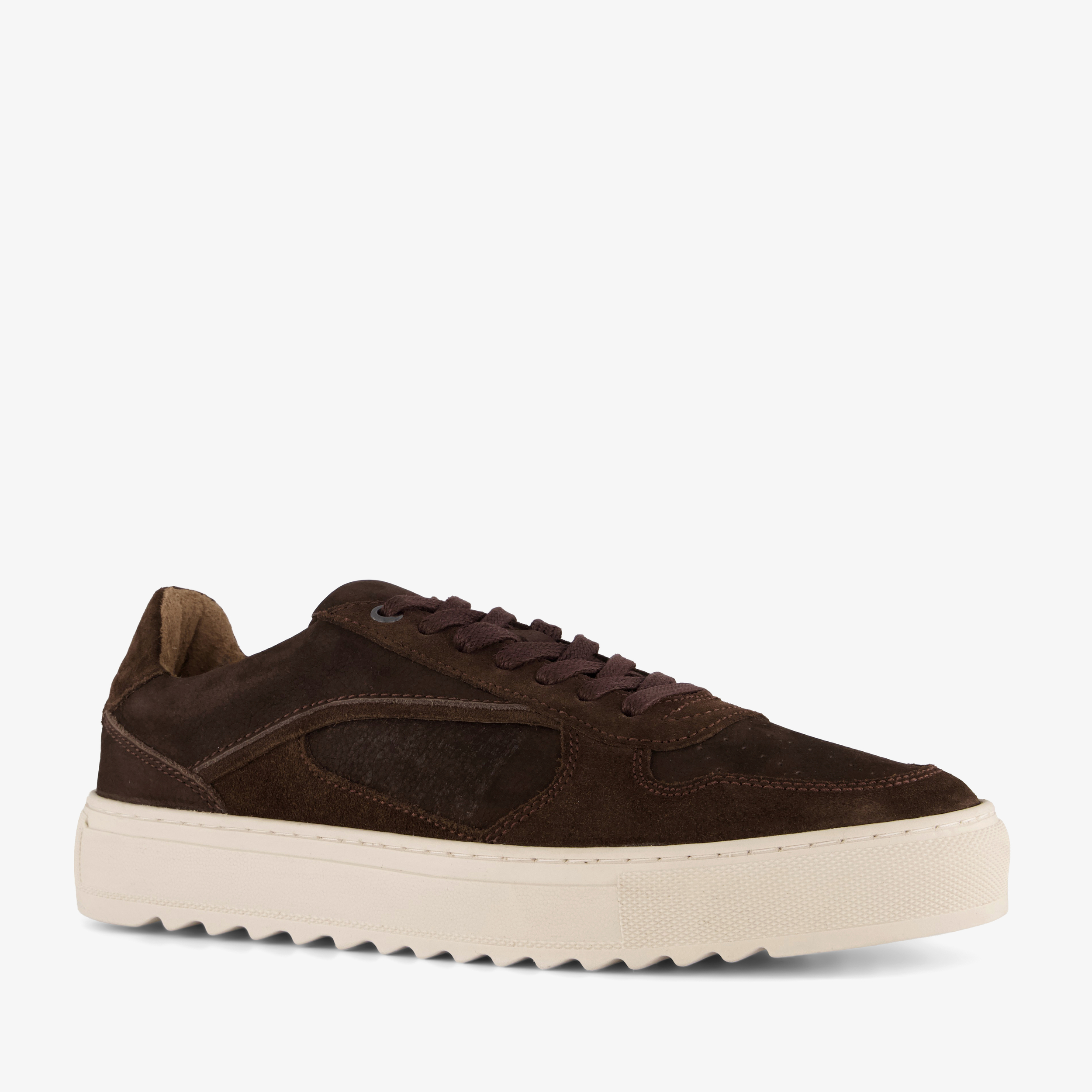 Van Beers suède heren sneakers bruin
