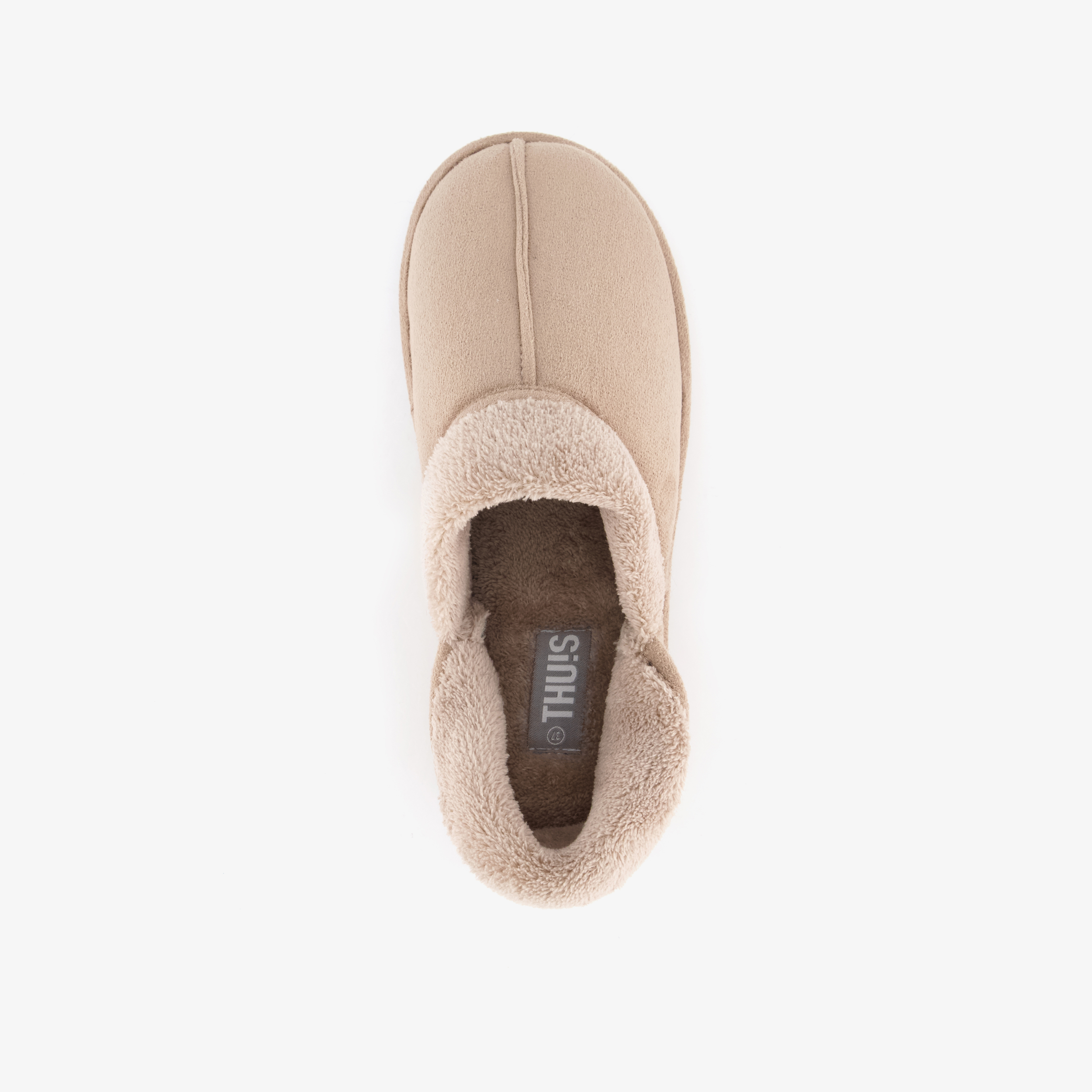 Thu!s gevoerde dames pantoffels beige – foto 4