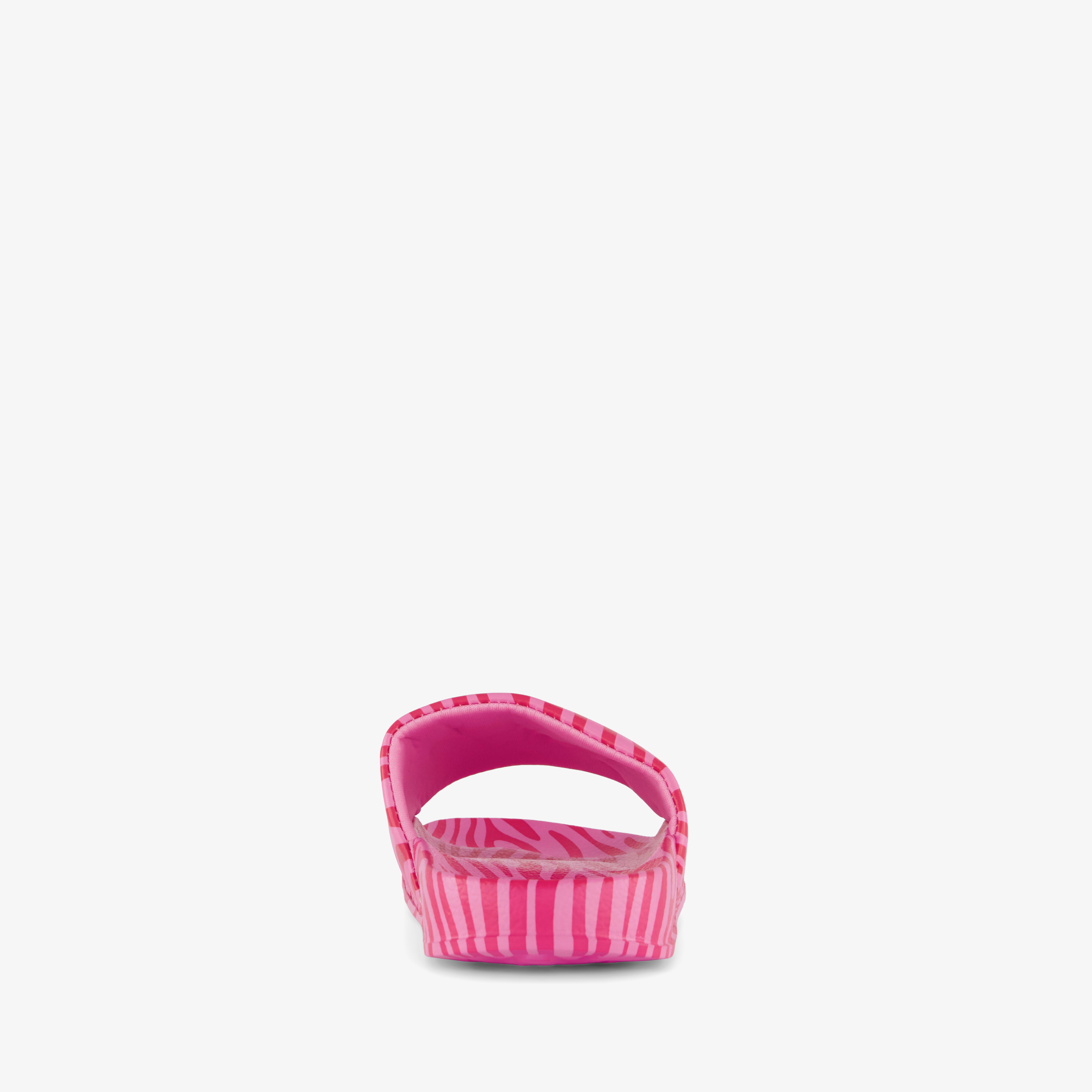Dames badslippers met zebraprint roze rood – foto 2