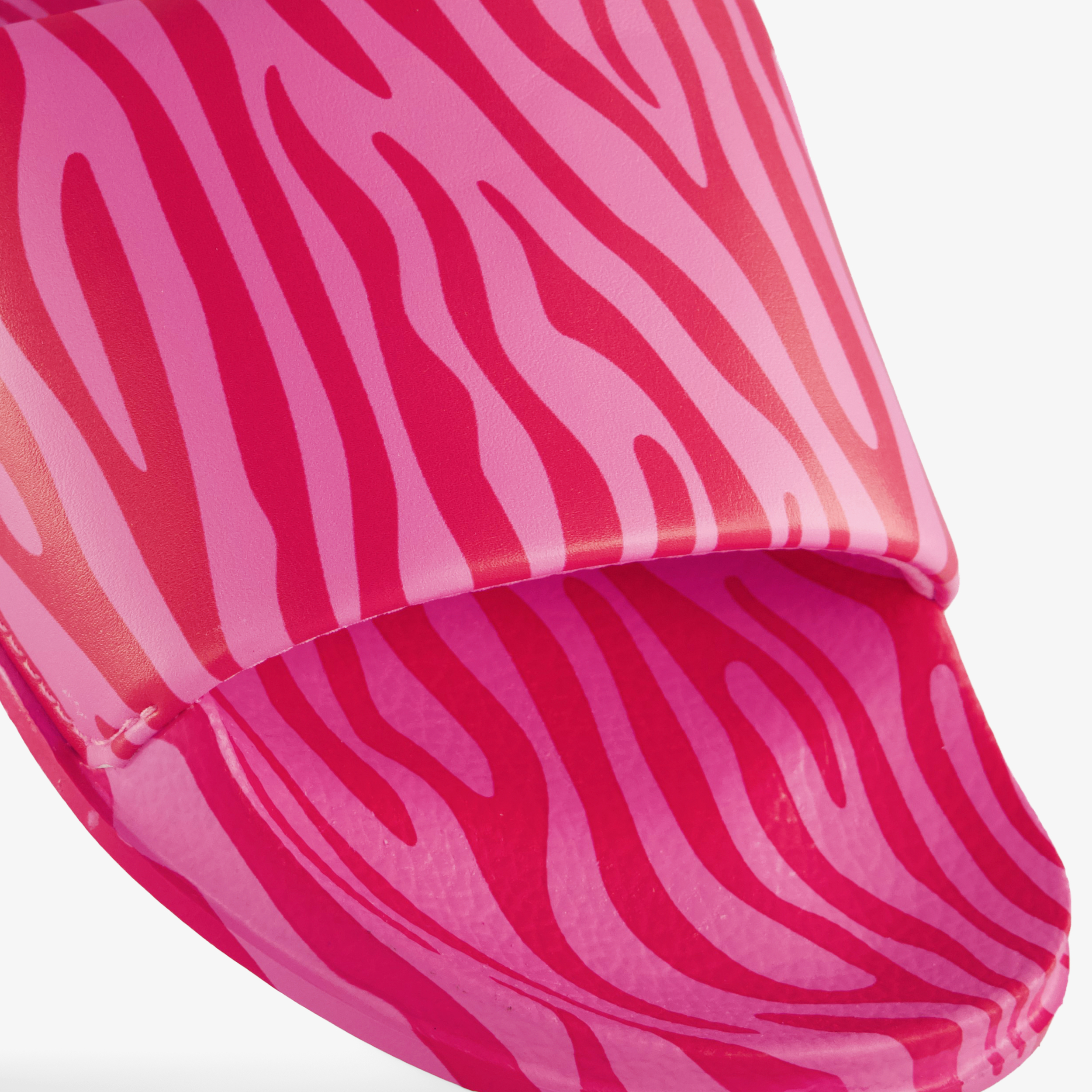 Dames badslippers met zebraprint roze rood – foto 5