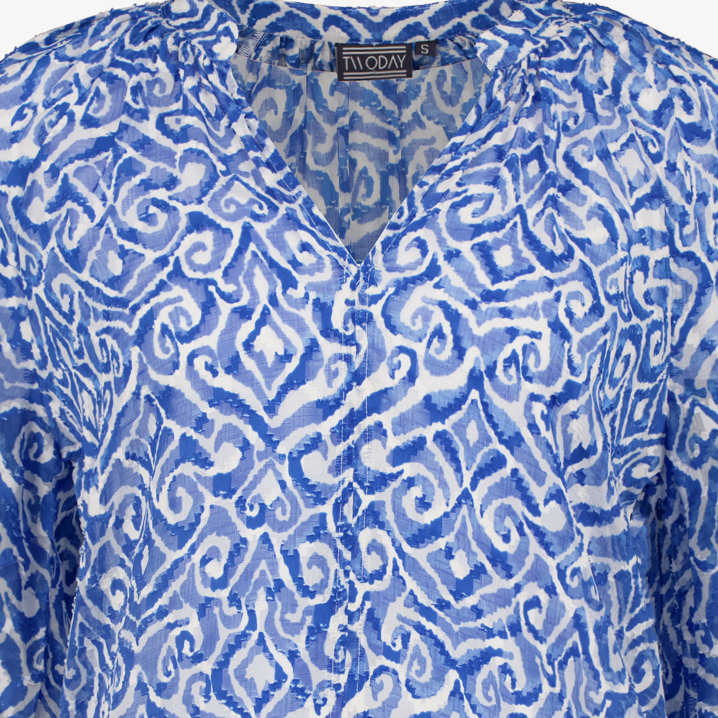 Twoday dames blouse blauw met patroon t-shirts & tops – foto 2