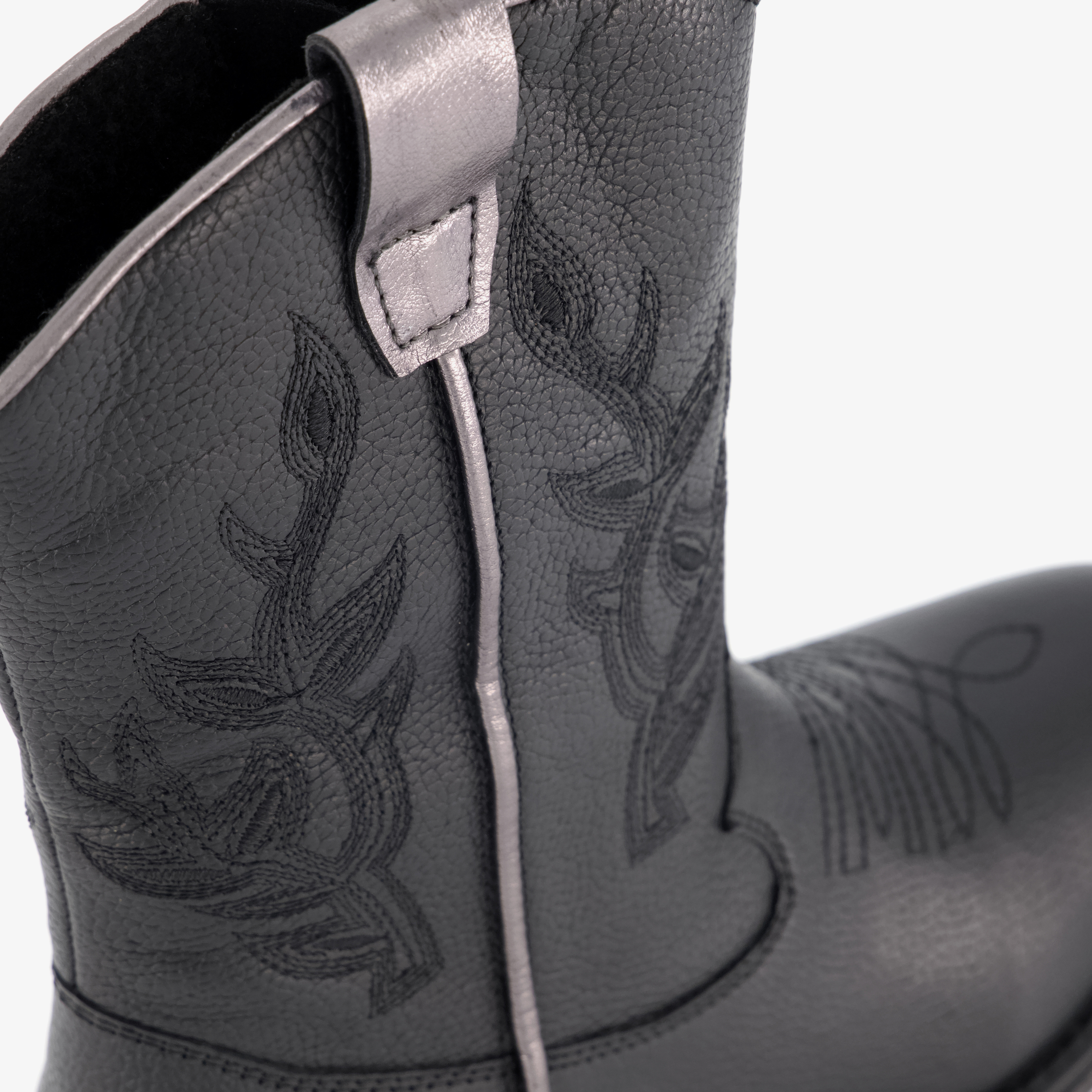 Groot leren meisjes cowboylaarsjes zwart – foto 5