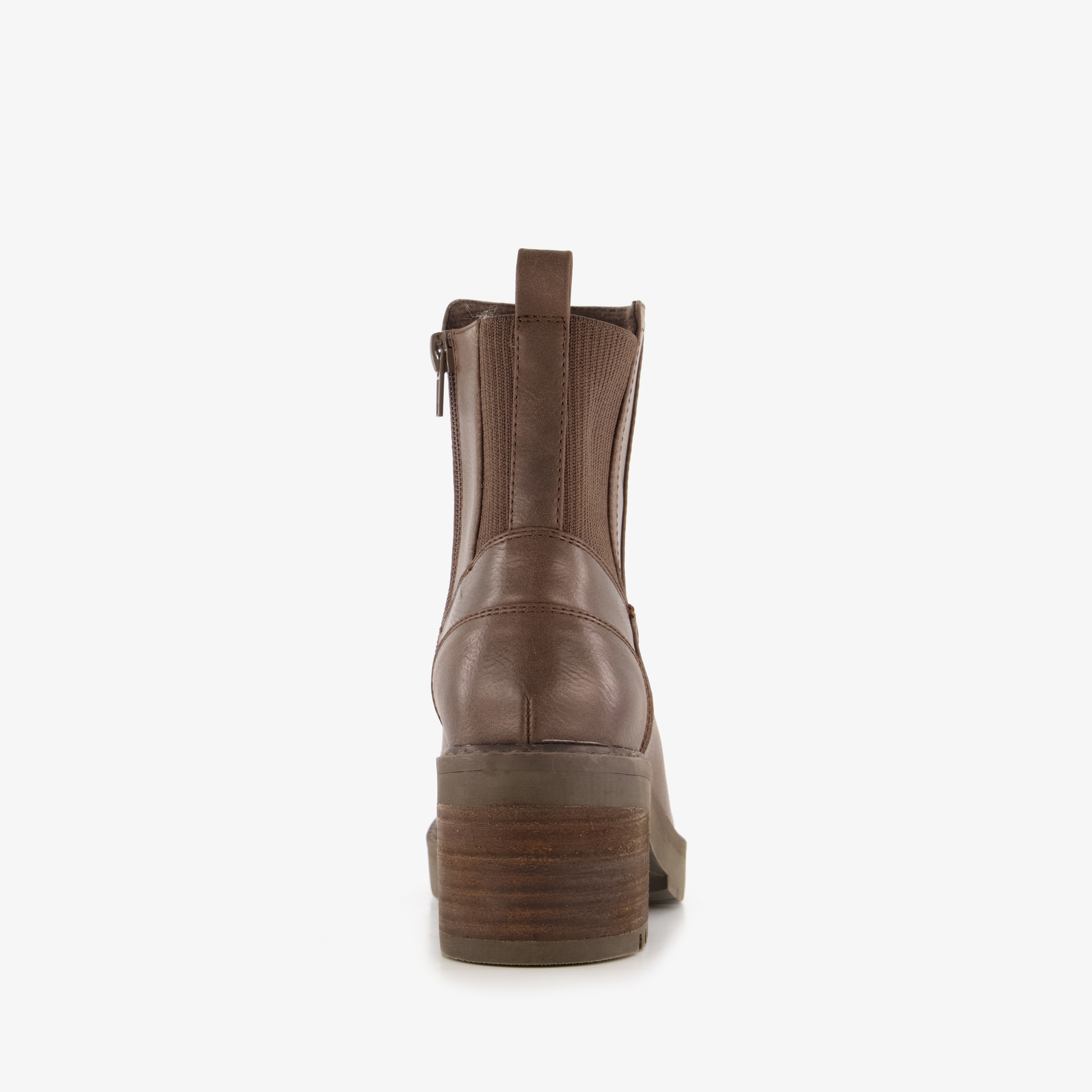 Blue Box dames Chelsea boots met hak bruin – foto 2