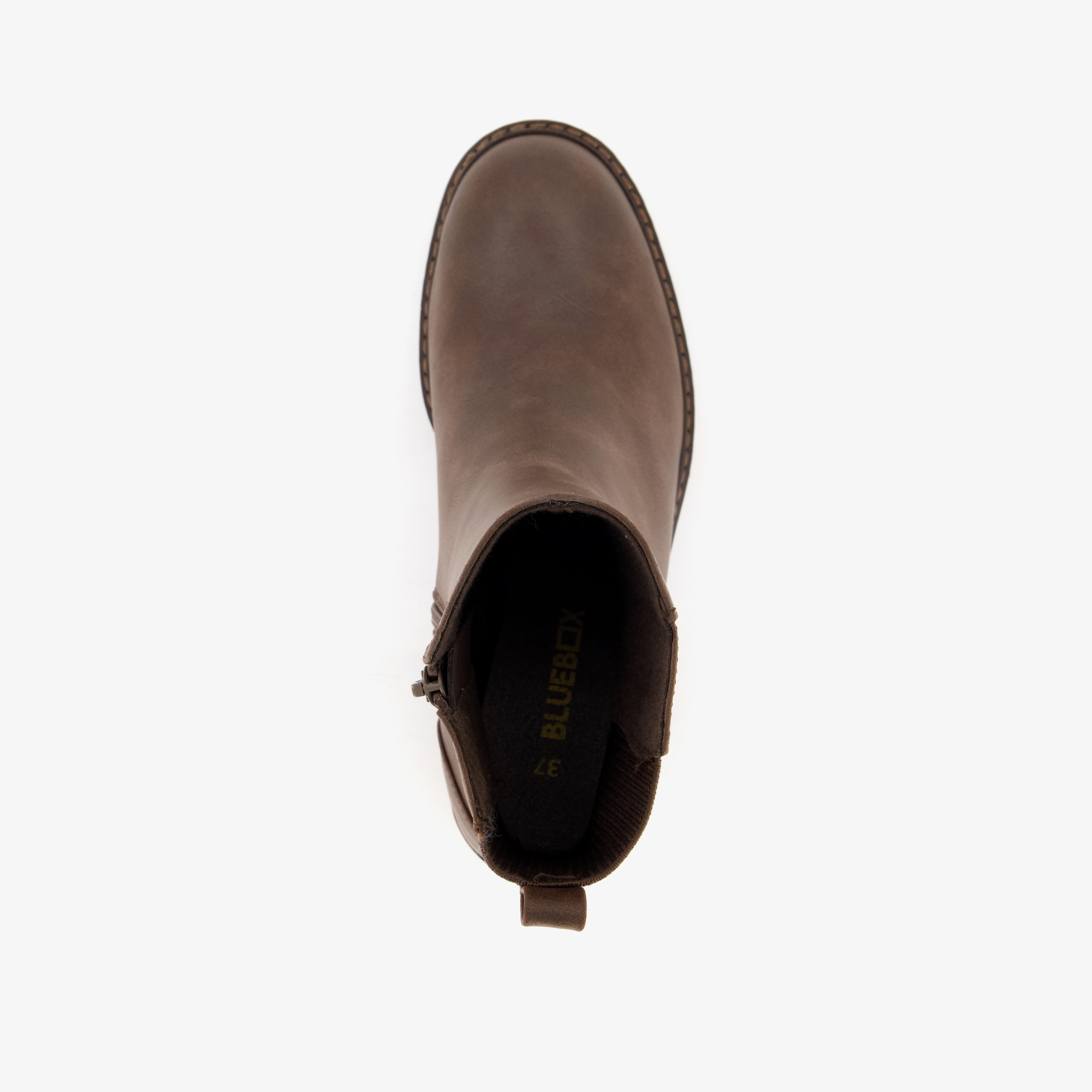 Blue Box dames Chelsea boots met hak bruin – foto 4