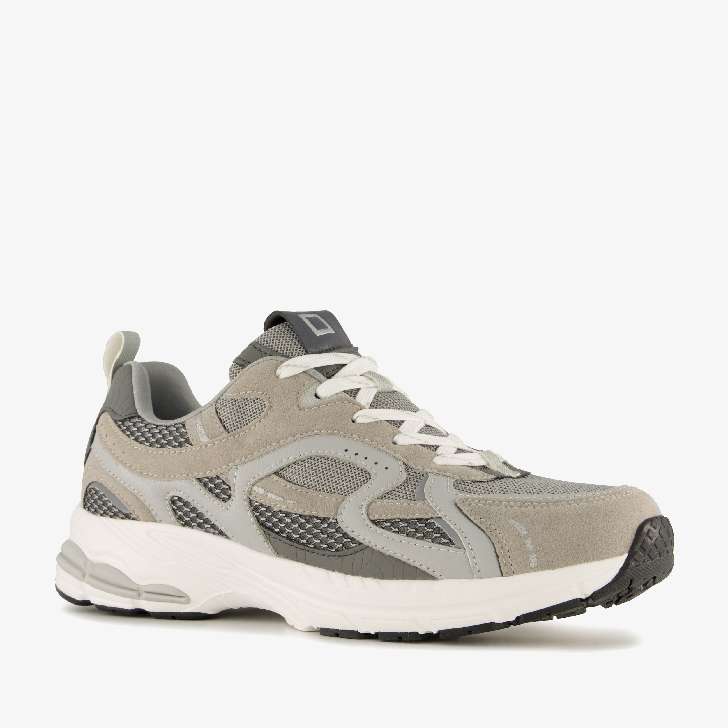 Blue Box heren sneakers grijs beige