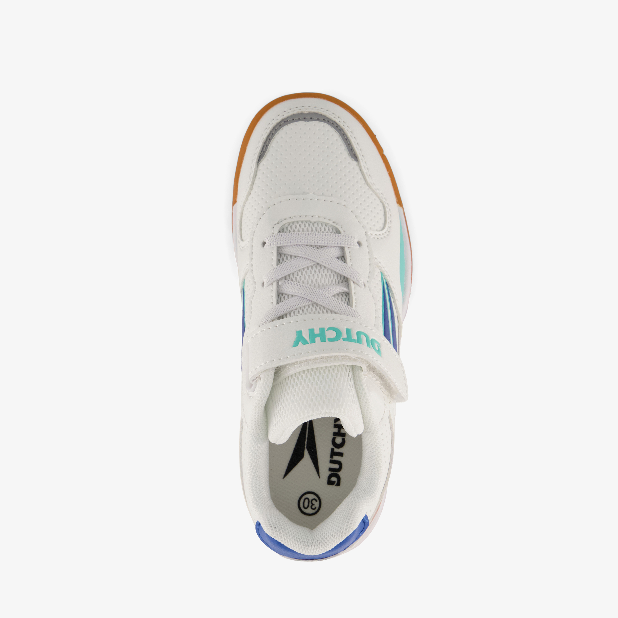 Dutchy Sharp kinder zaalschoenen IC wit blauw meisjes sportschoenen – foto 4