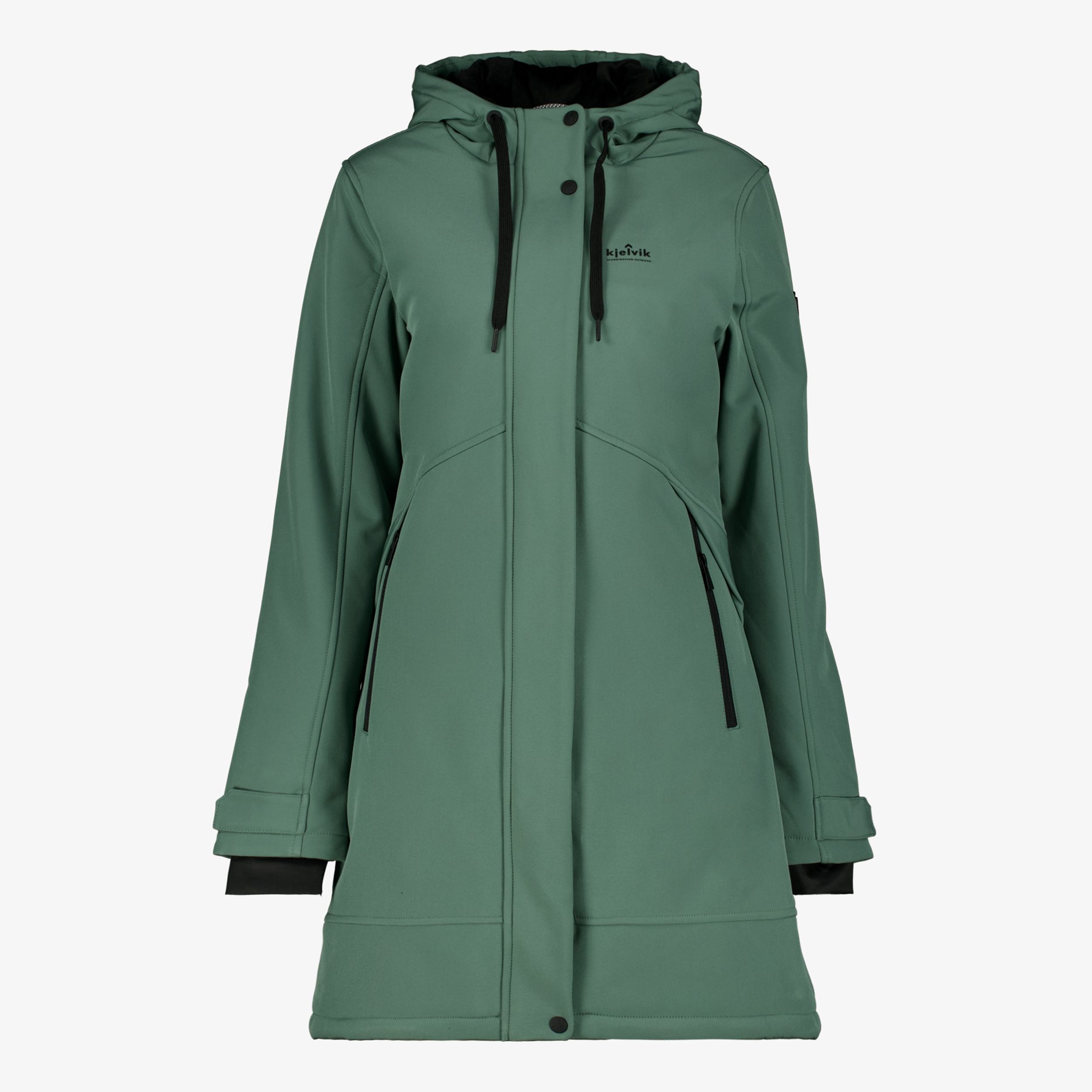 Kjelvik dames softshell parka jas groen