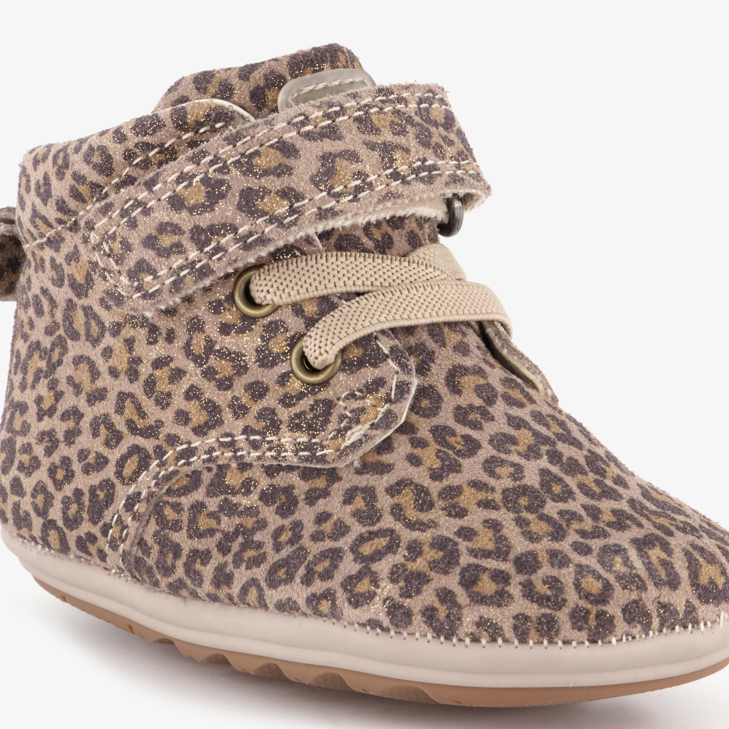 Groot leren babyschoenen met luipaardprint meisjes – foto 5