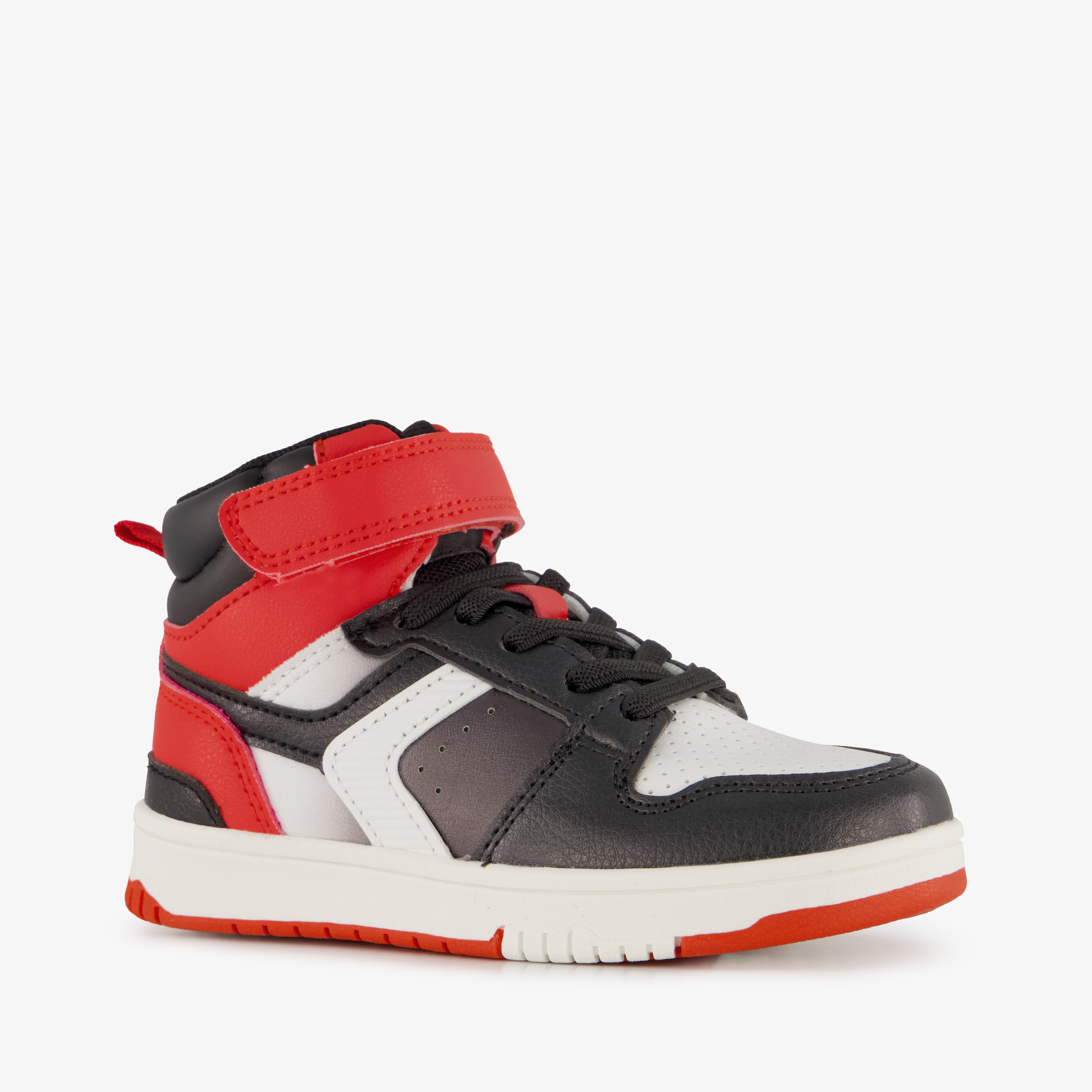 Blue Box hoge jongens sneakers zwart rood