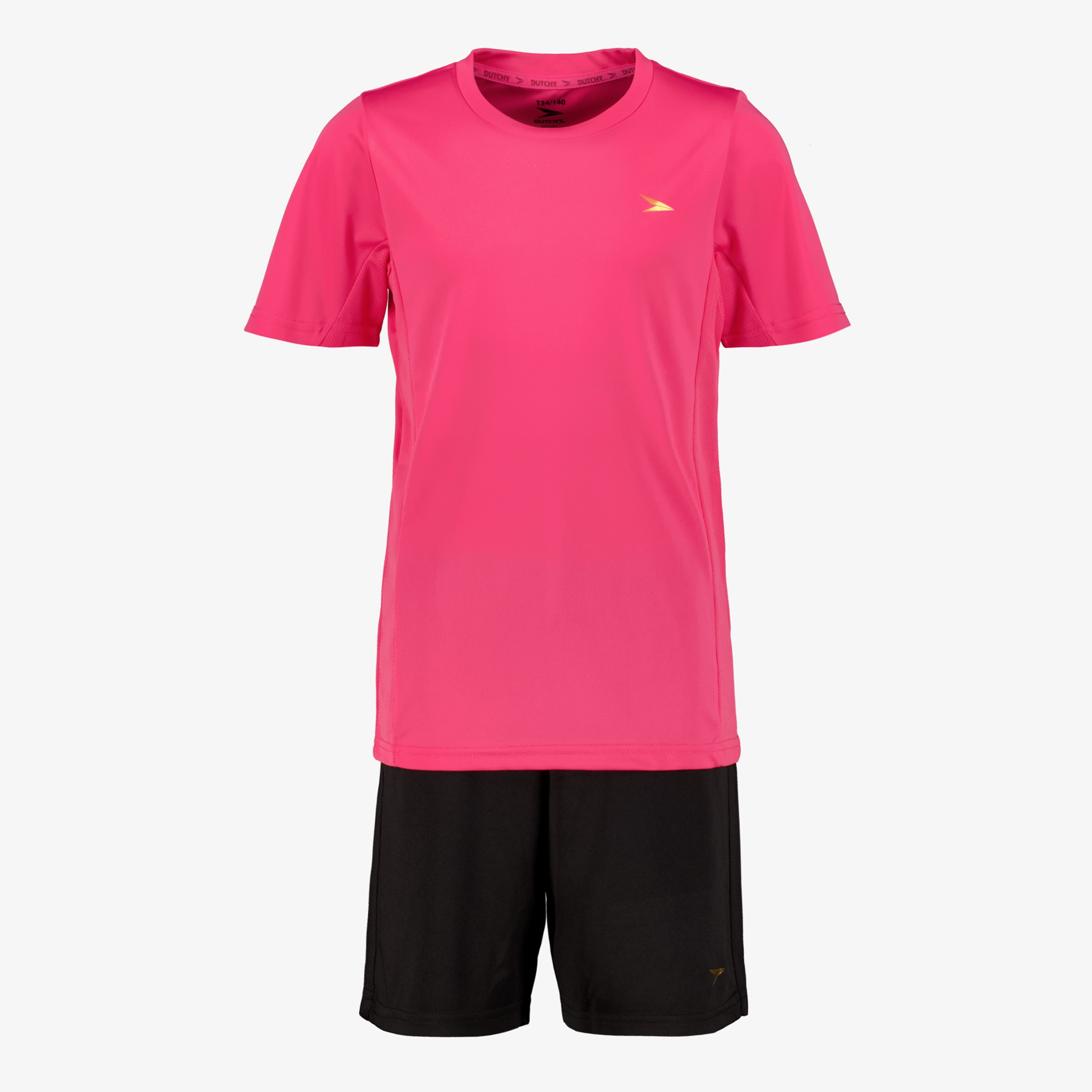 Dutchy tweedelig meisjes sport set roze zwart