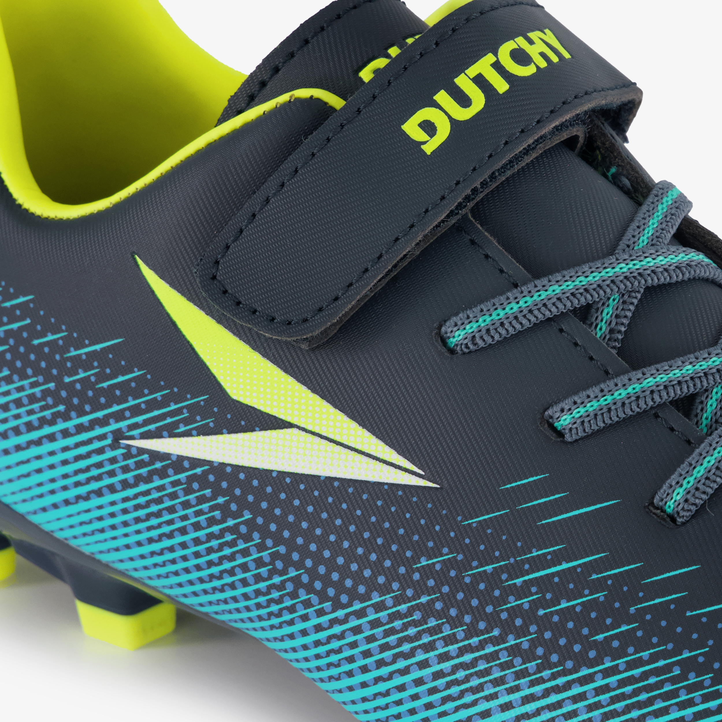 Dutchy Vision FG kinder voetbalschoenen blauw geel meisjes veldschoenen – foto 5