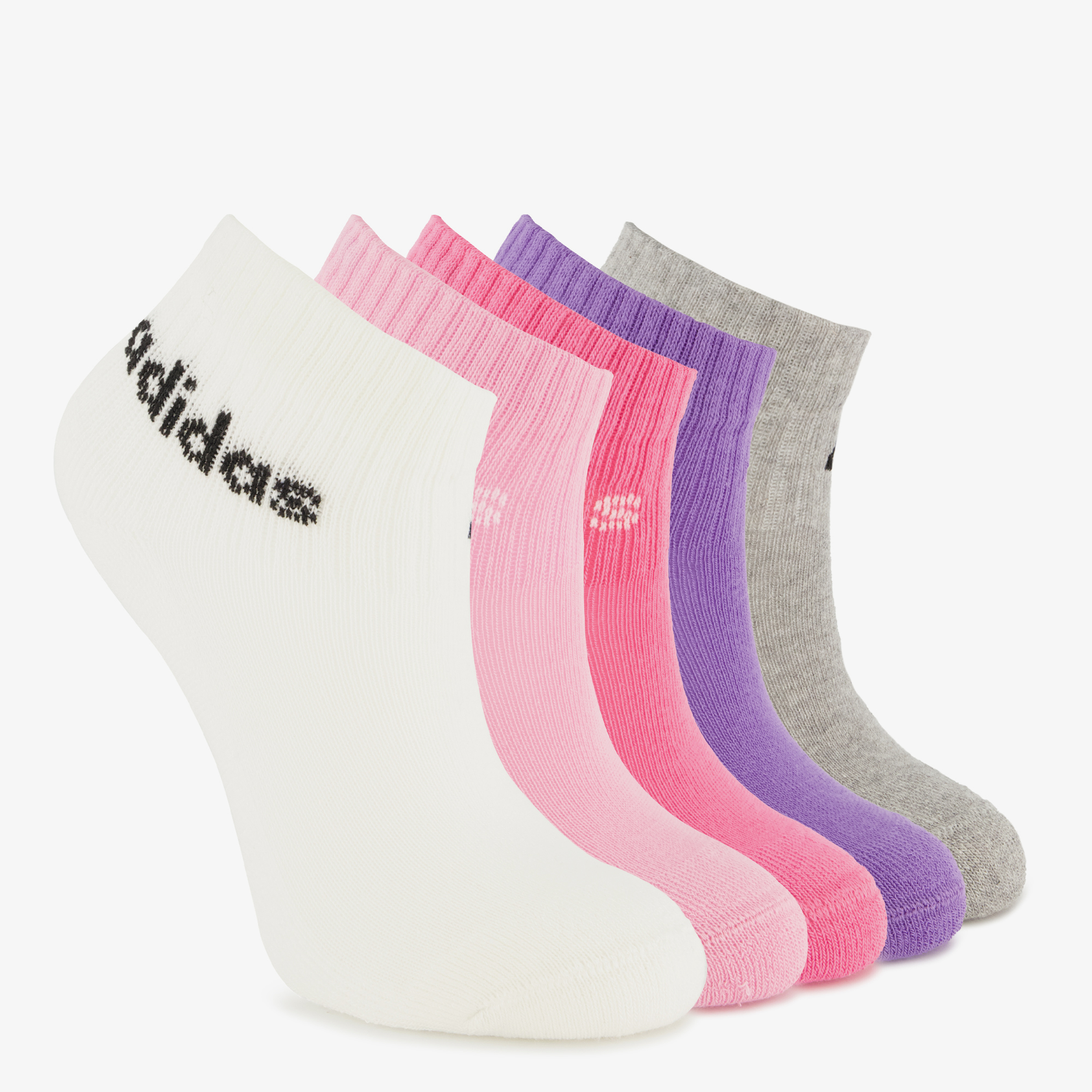 Adidas 5-pack kinder sokken roze