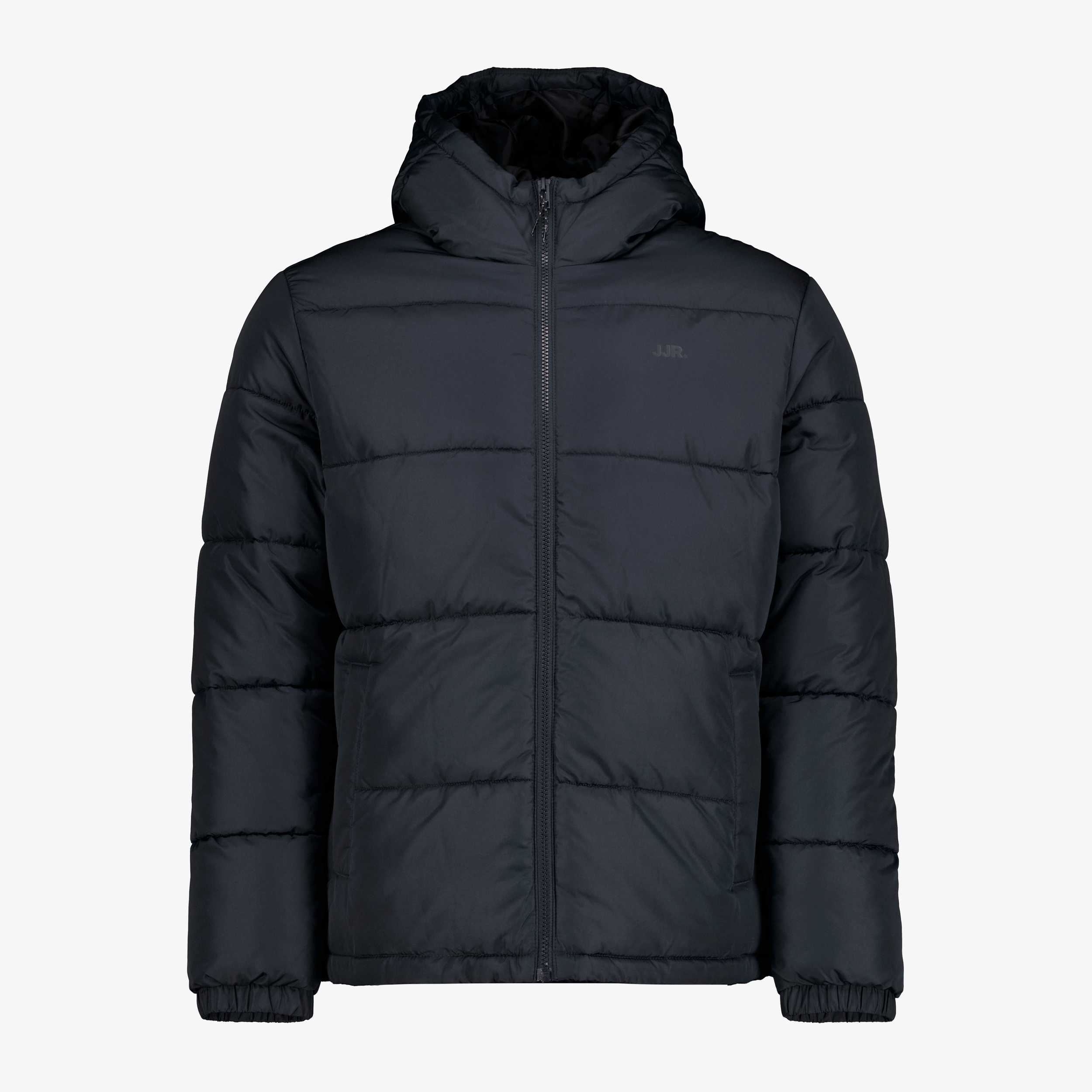 JJ REBEL gewatteerde heren puffer jas zwart jassen