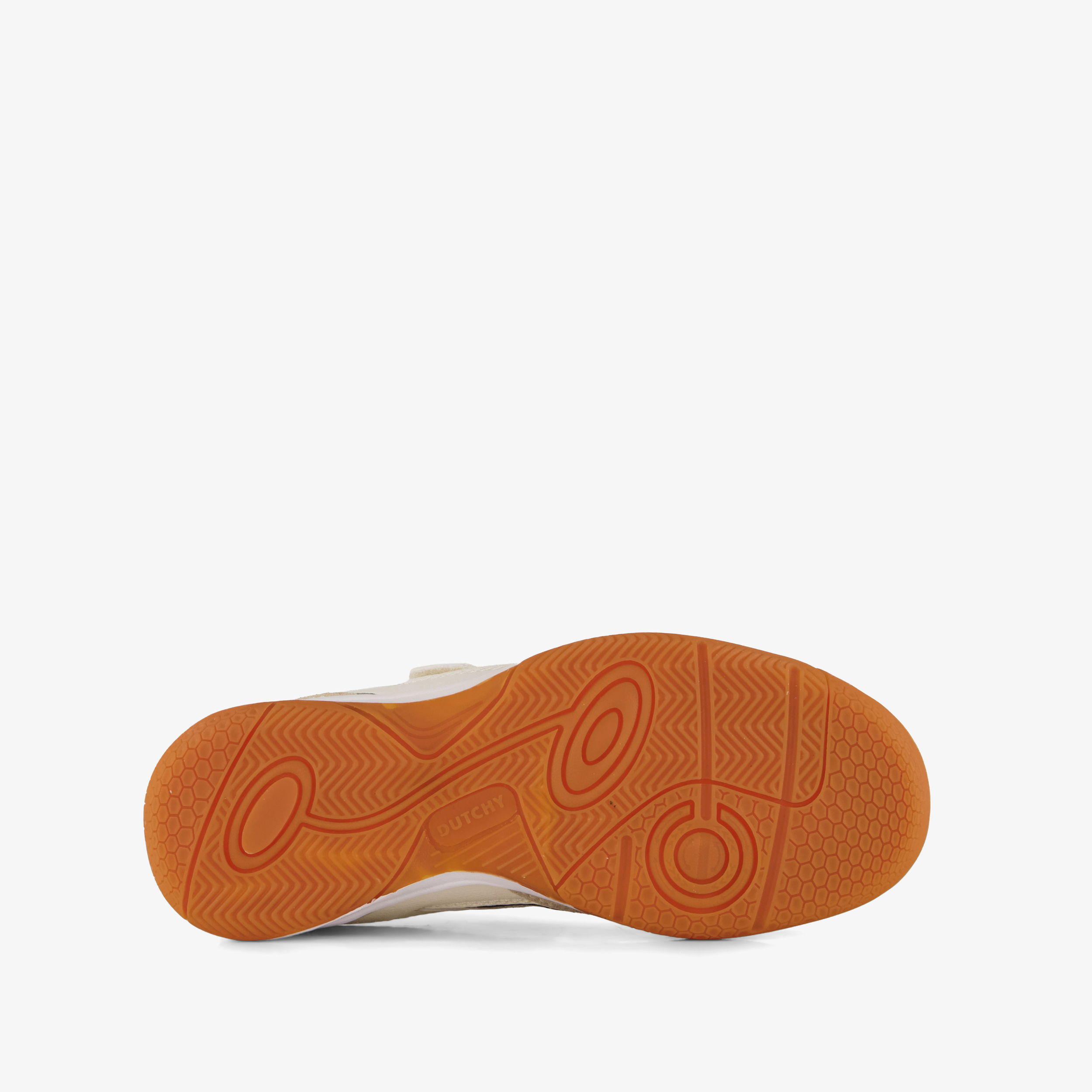 Dutchy Sharp kinder zaalschoenen IC beige rood meisjes sportschoenen – foto 3