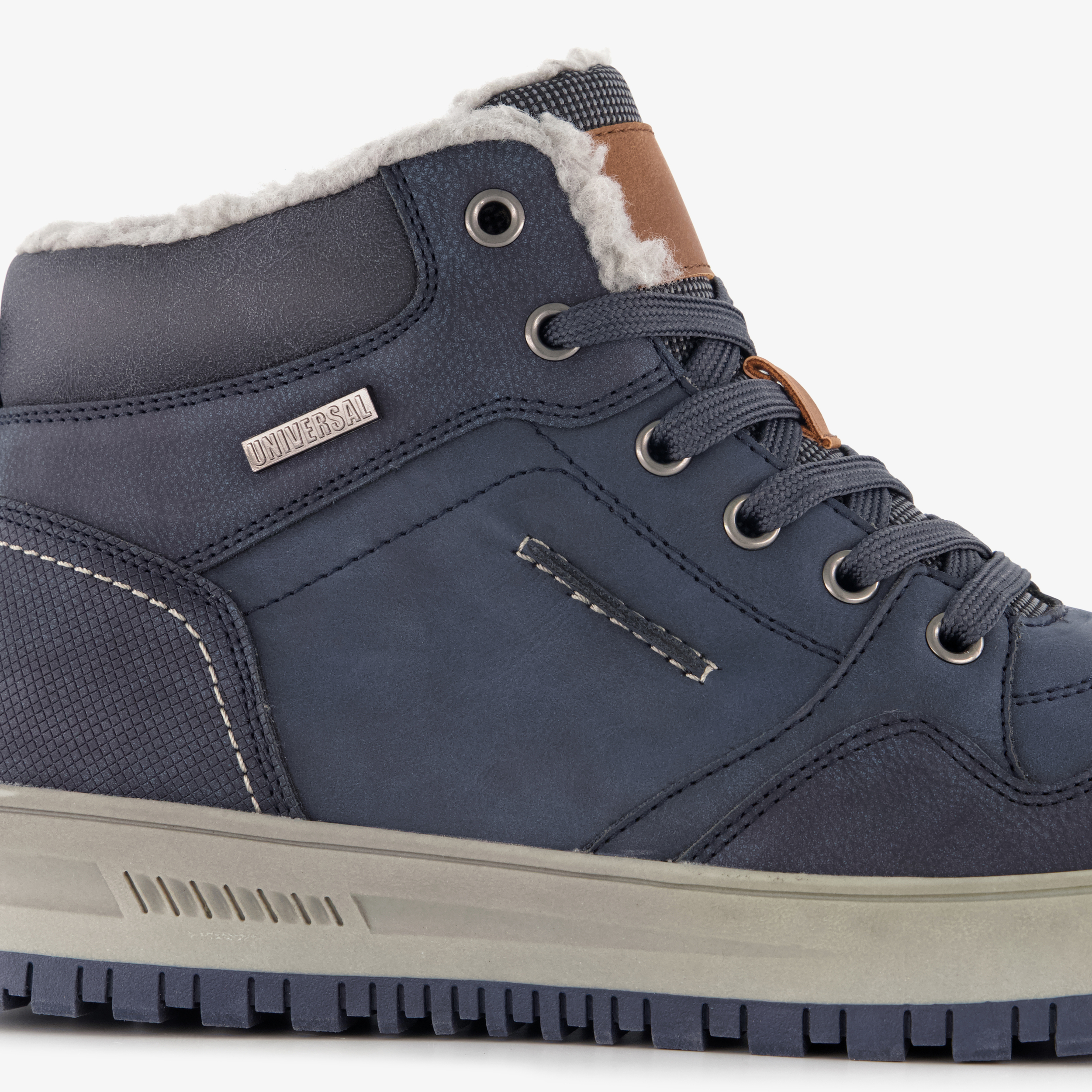 Blue Box gevoerde heren veterboots donkerblauw – foto 5