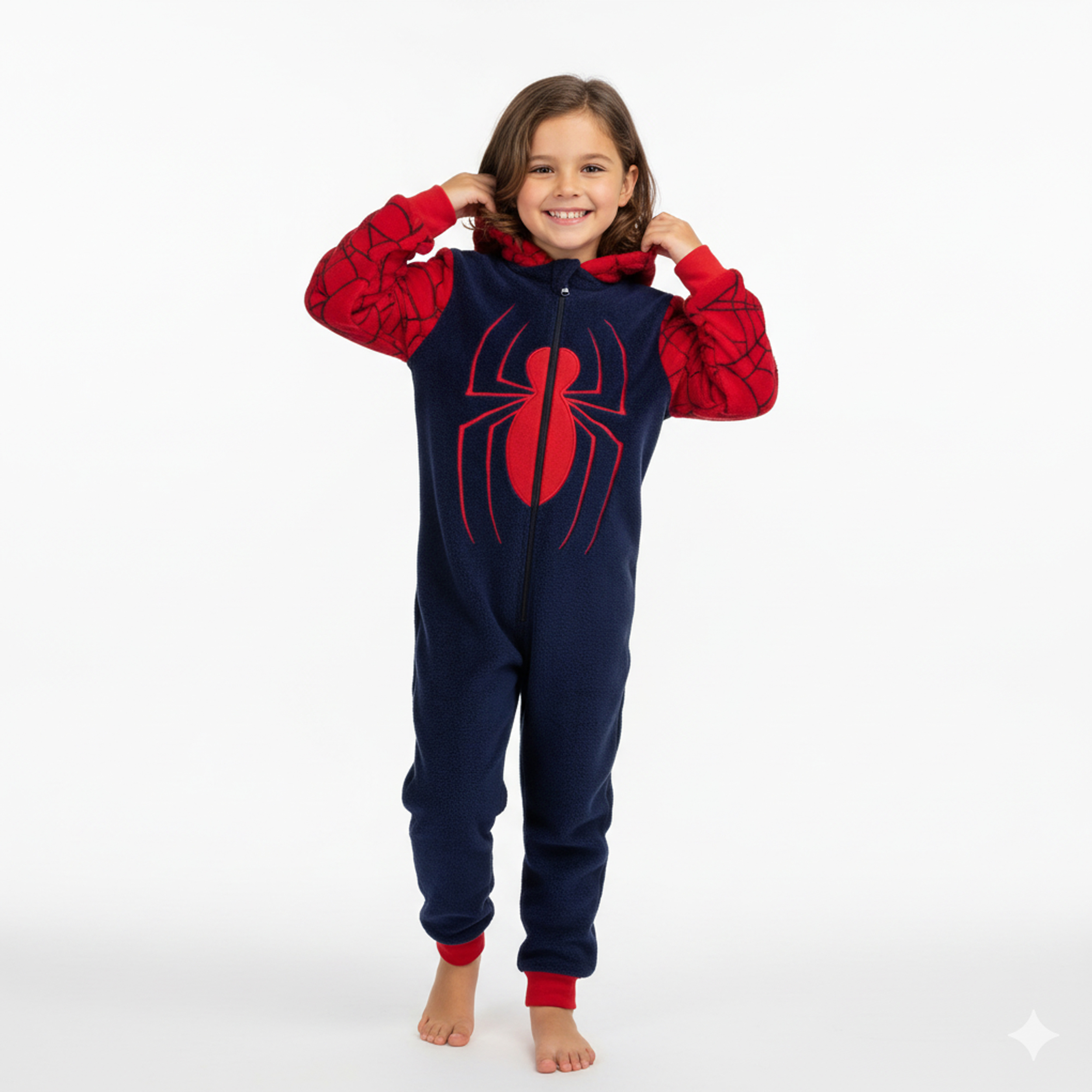 Spider-Man kinder onesie blauw rood meisjes – foto 2