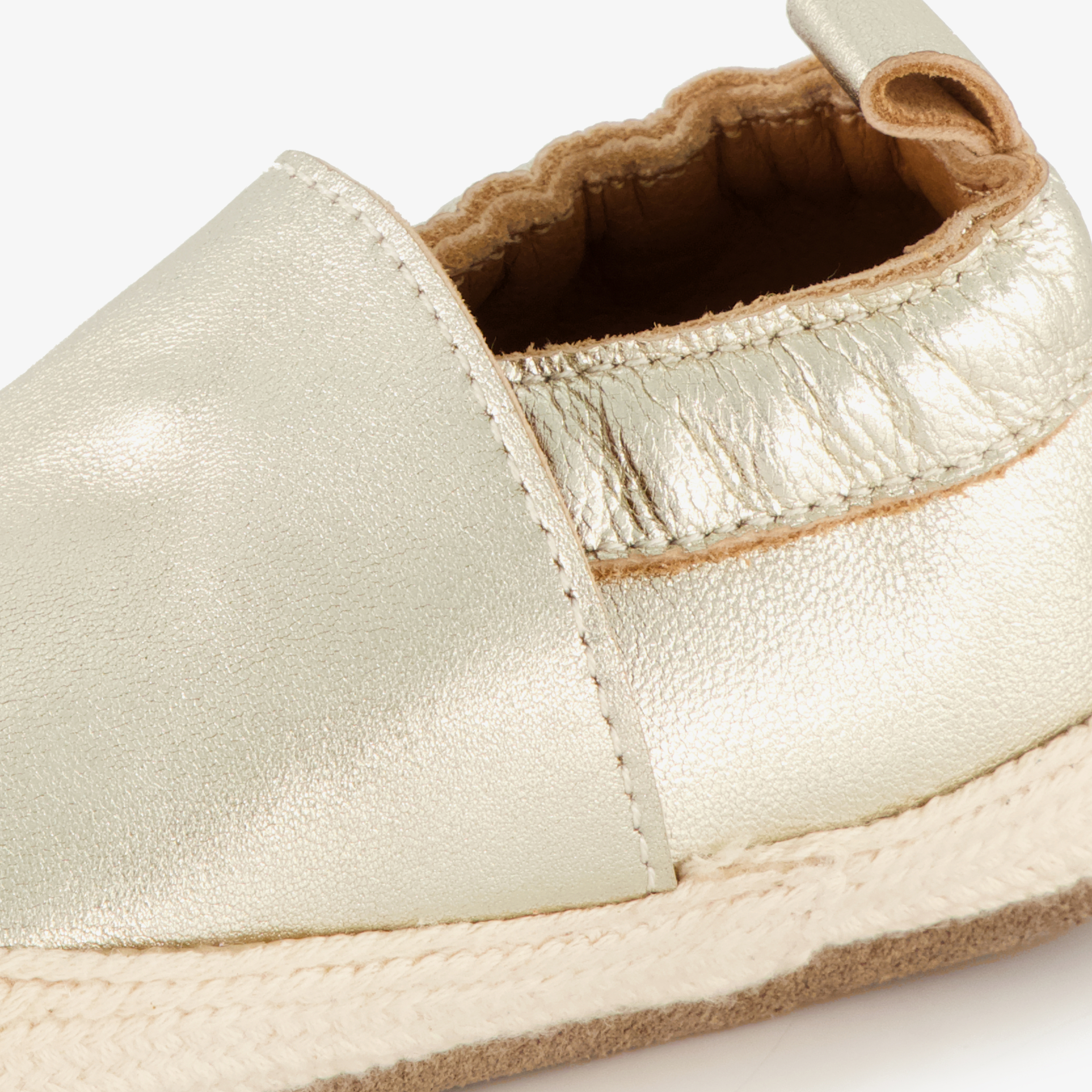 Groot leren babyschoenen goud meisjes – foto 5