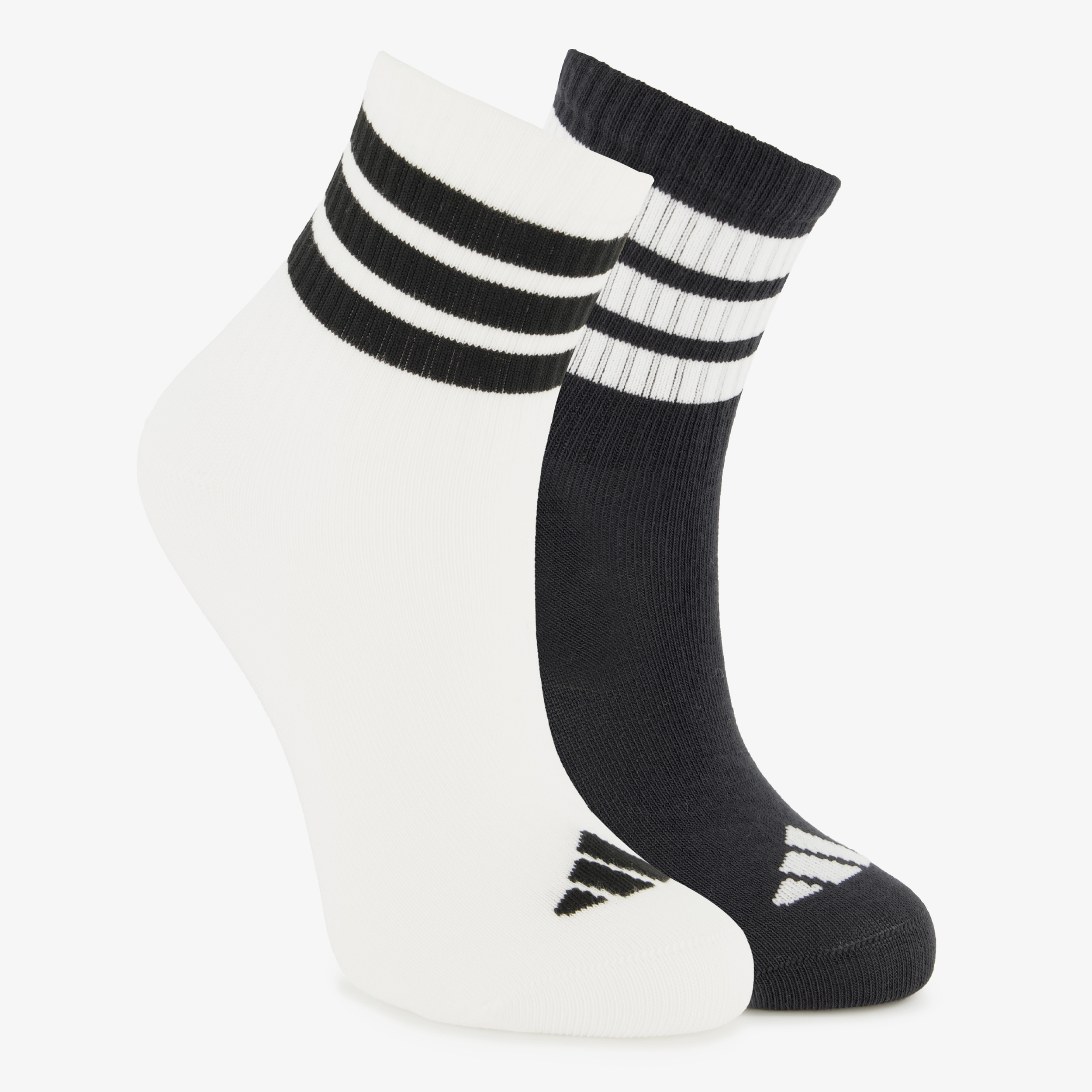 Adidas 3 paar Ribbed kids sokken wit zwart