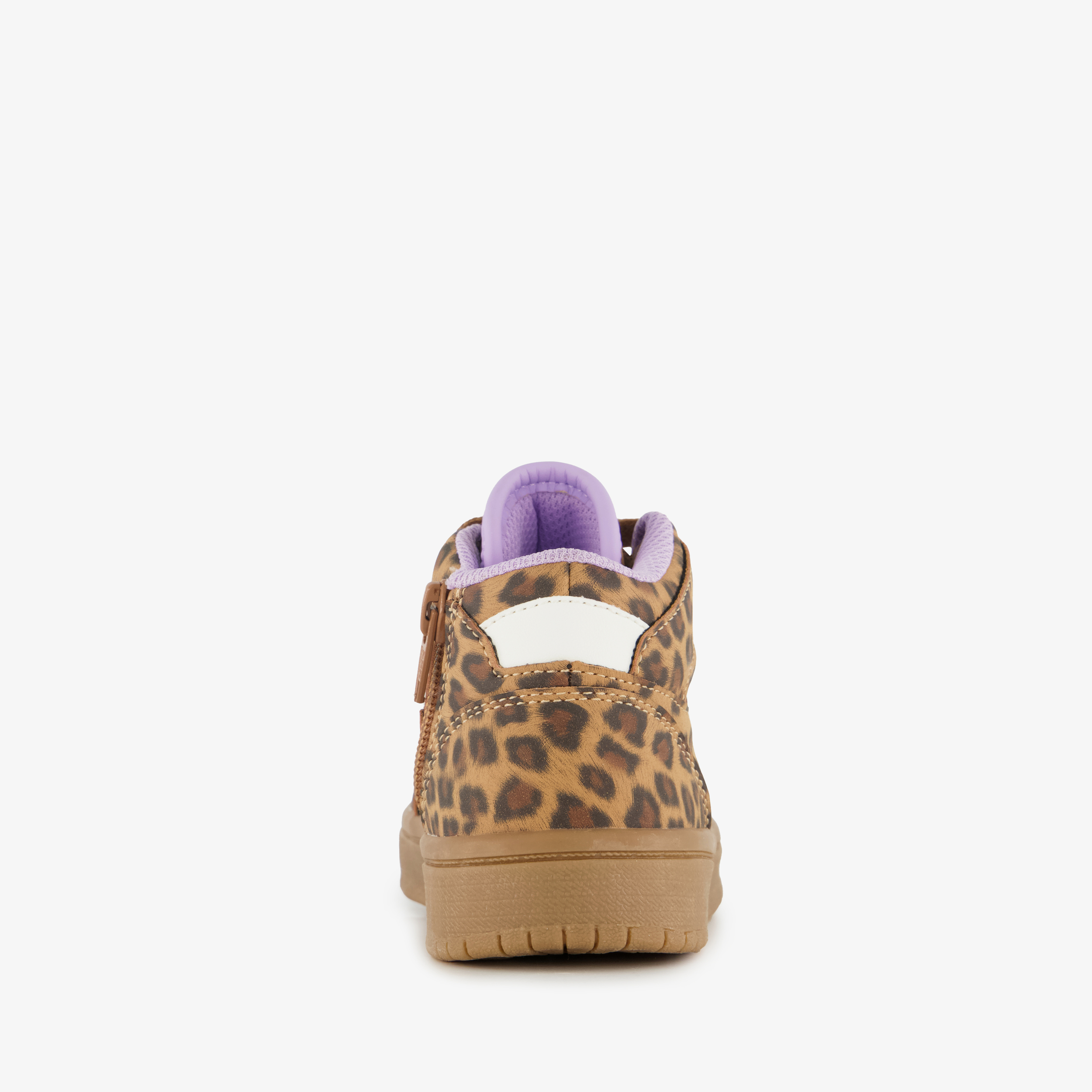 Blue Box hoge meisjes sneakers met panterprint bruin – foto 2