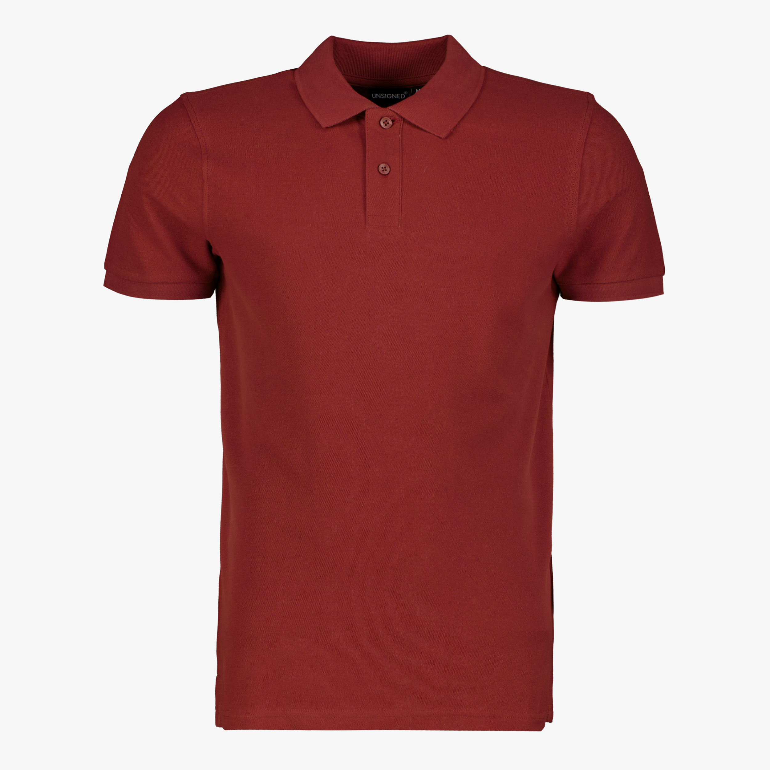 Unsigned heren polo bordeauxrood t-shirts & tops