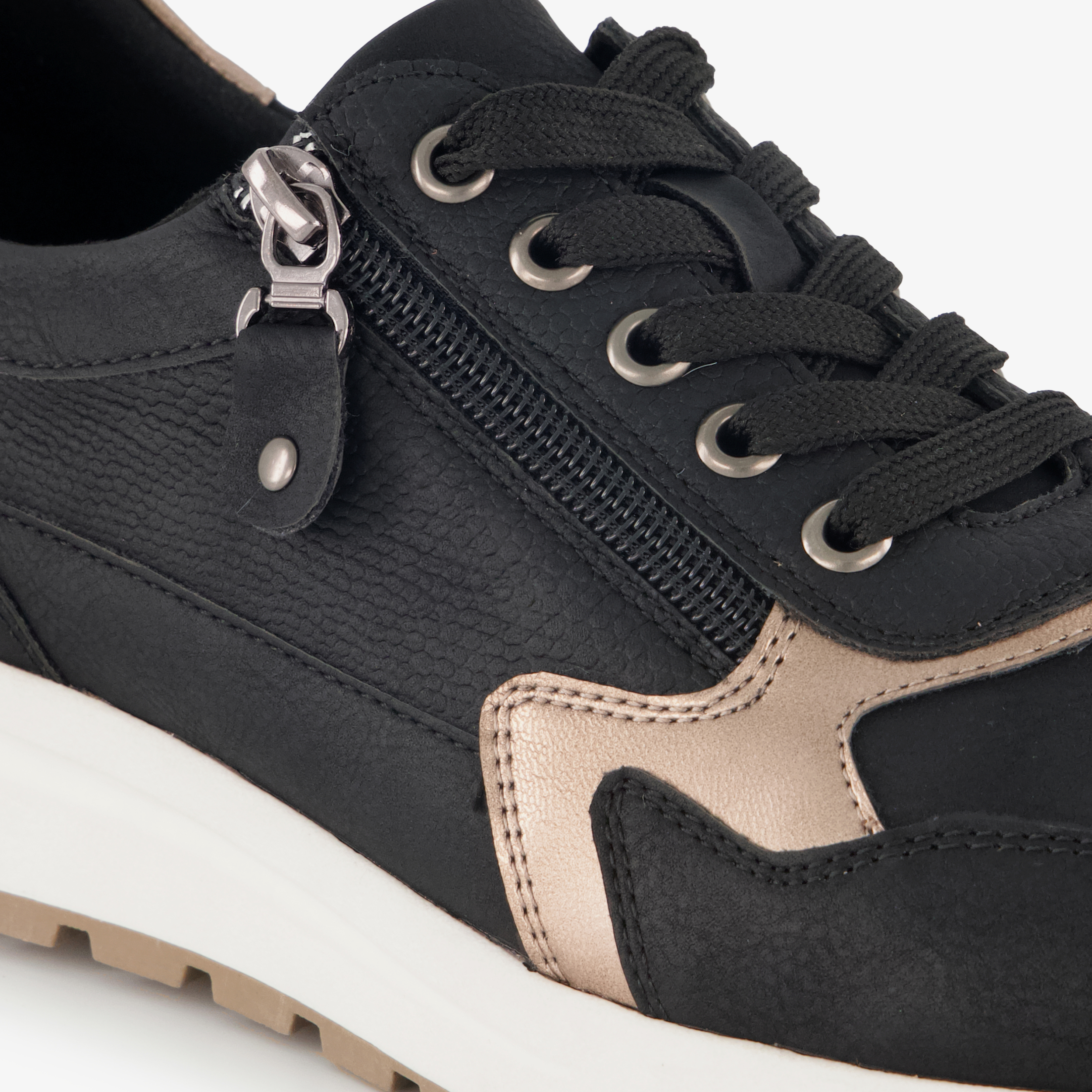 Blue Box dames sneakers zwart goud – foto 5