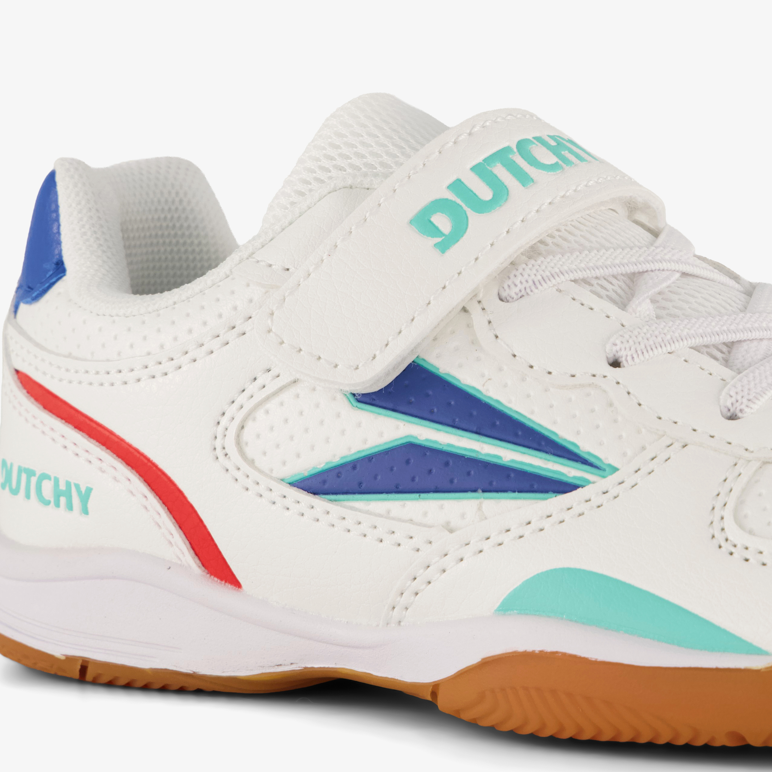 Dutchy Sharp kinder zaalschoenen IC wit blauw meisjes sportschoenen – foto 5