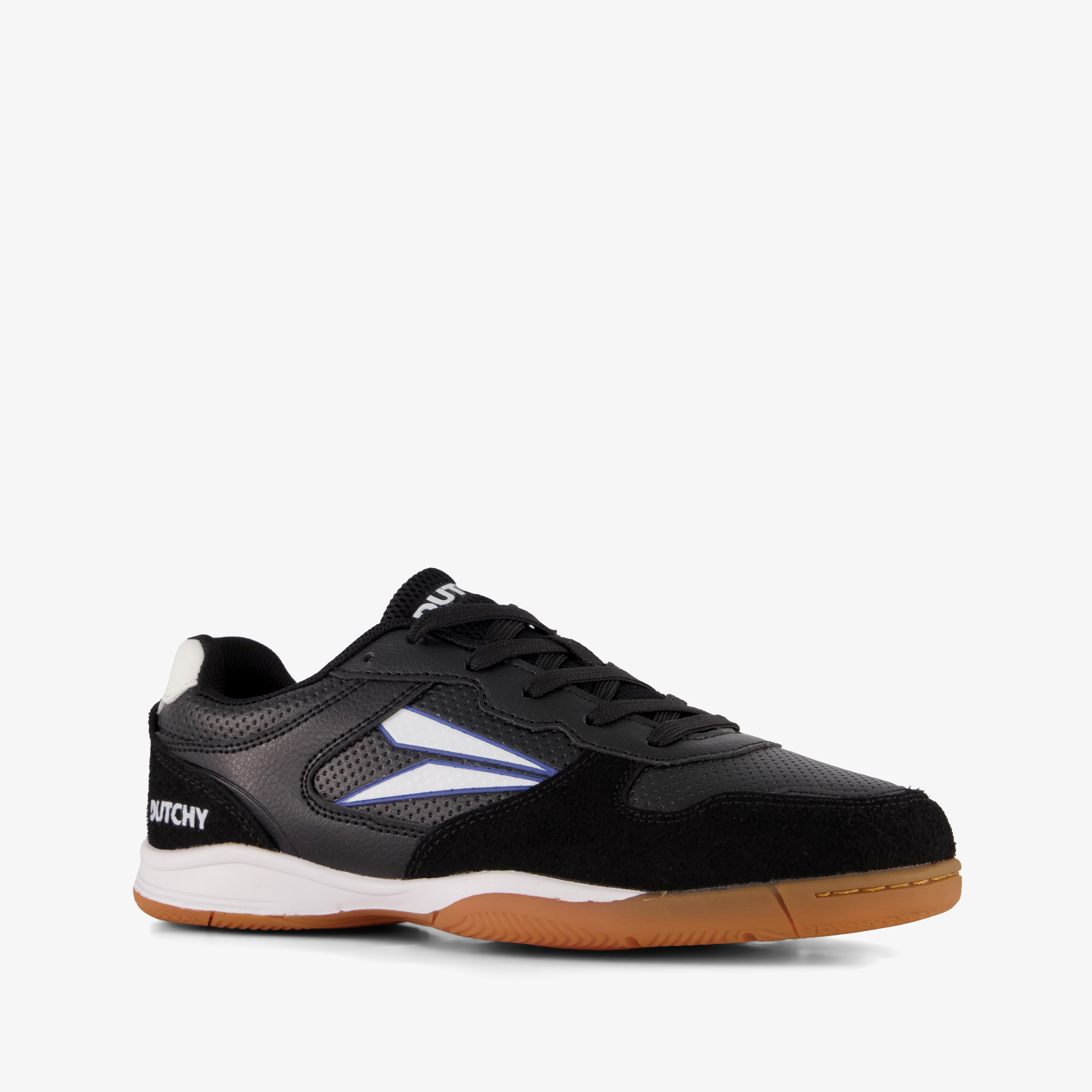 Dutchy Sharp kinder zaalschoenen IC zwart wit meisjes sportschoenen
