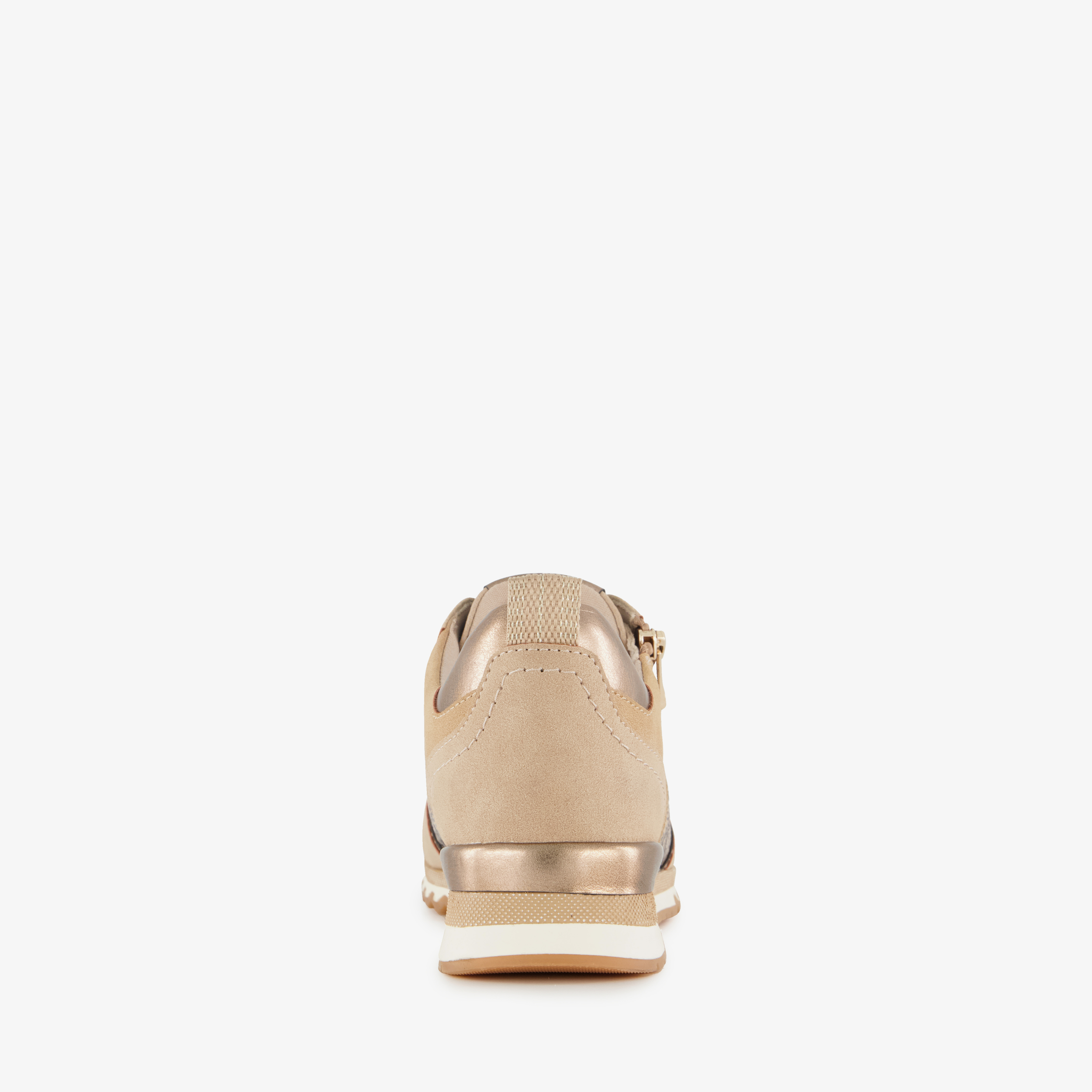 Nova dames sneakers met slangenprint beige goud – foto 2