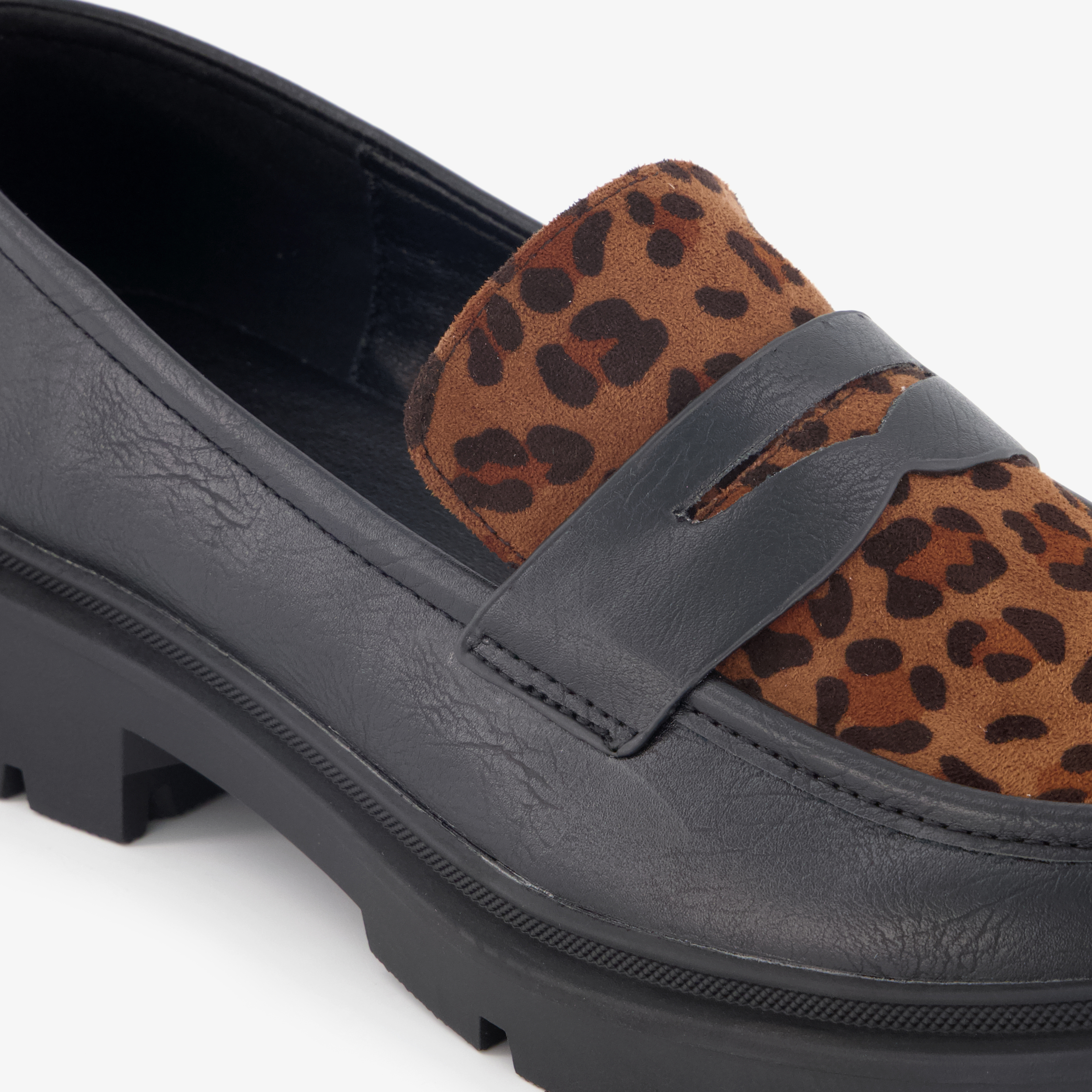 Nova dames loafers met panterprint details zwart – foto 5
